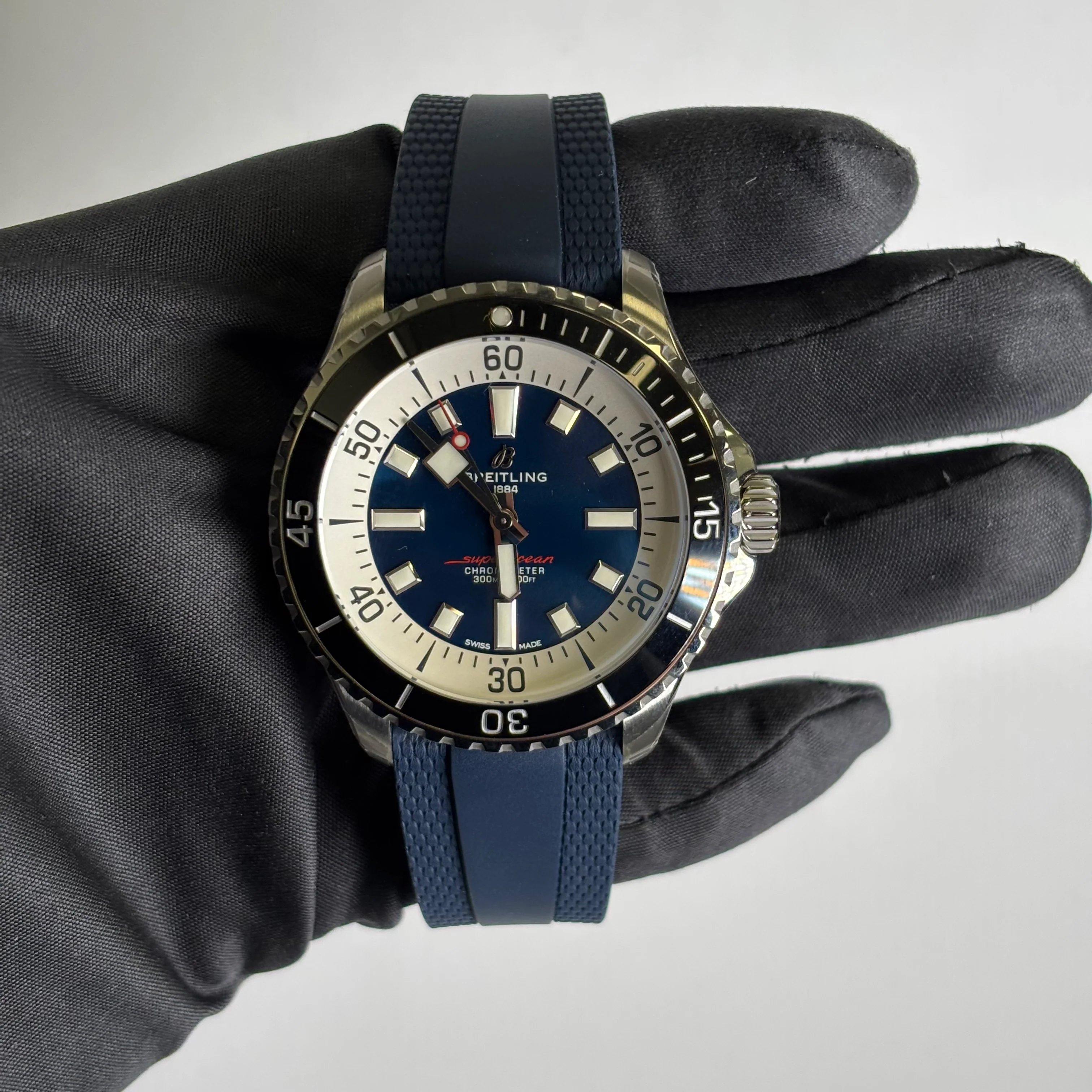Breitling Superocean 44mm Blue Dial Watch Ref# A17376 - Image 2