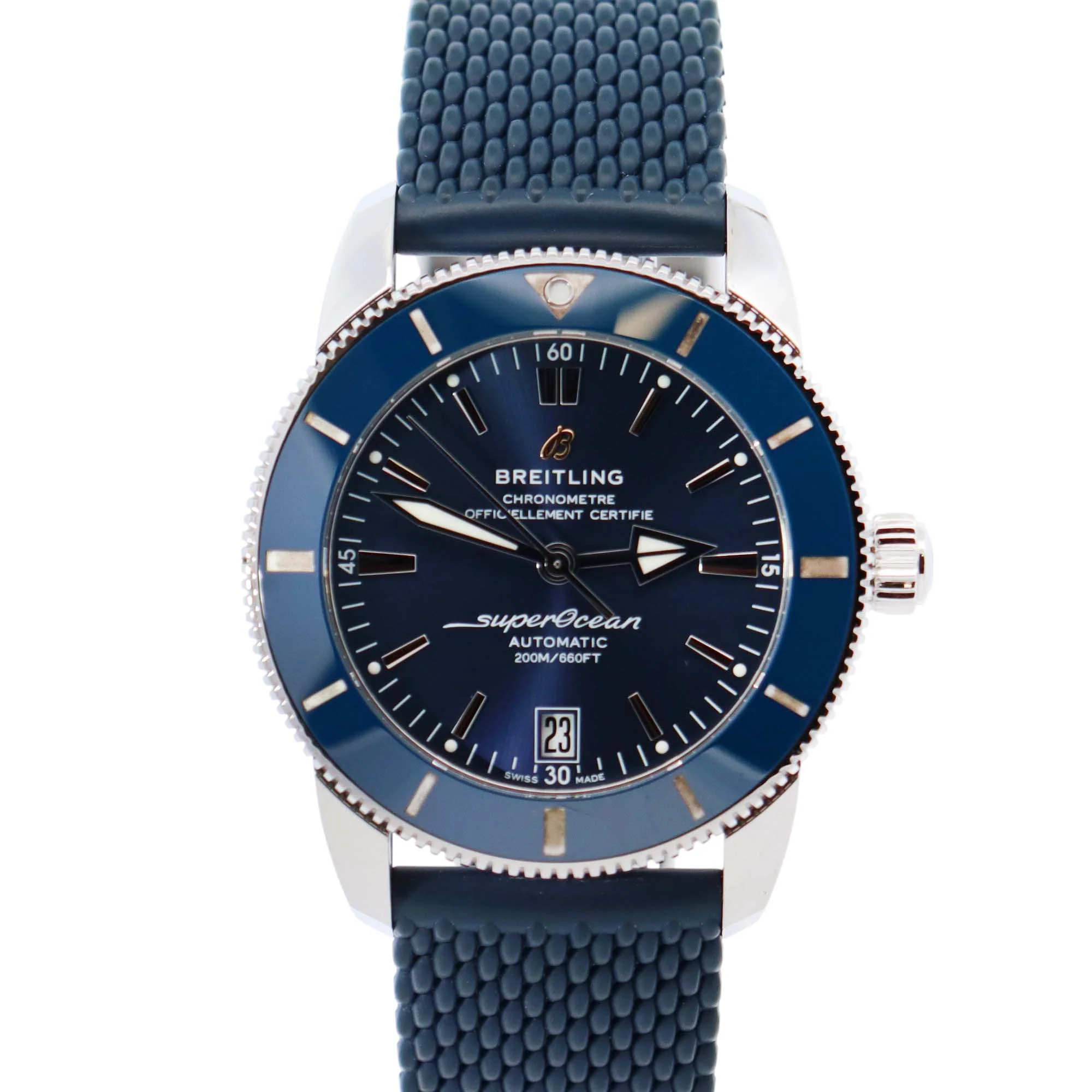 Breitling Superocean 46mm Blue Dial Watch Ref# AB2020161C1S1