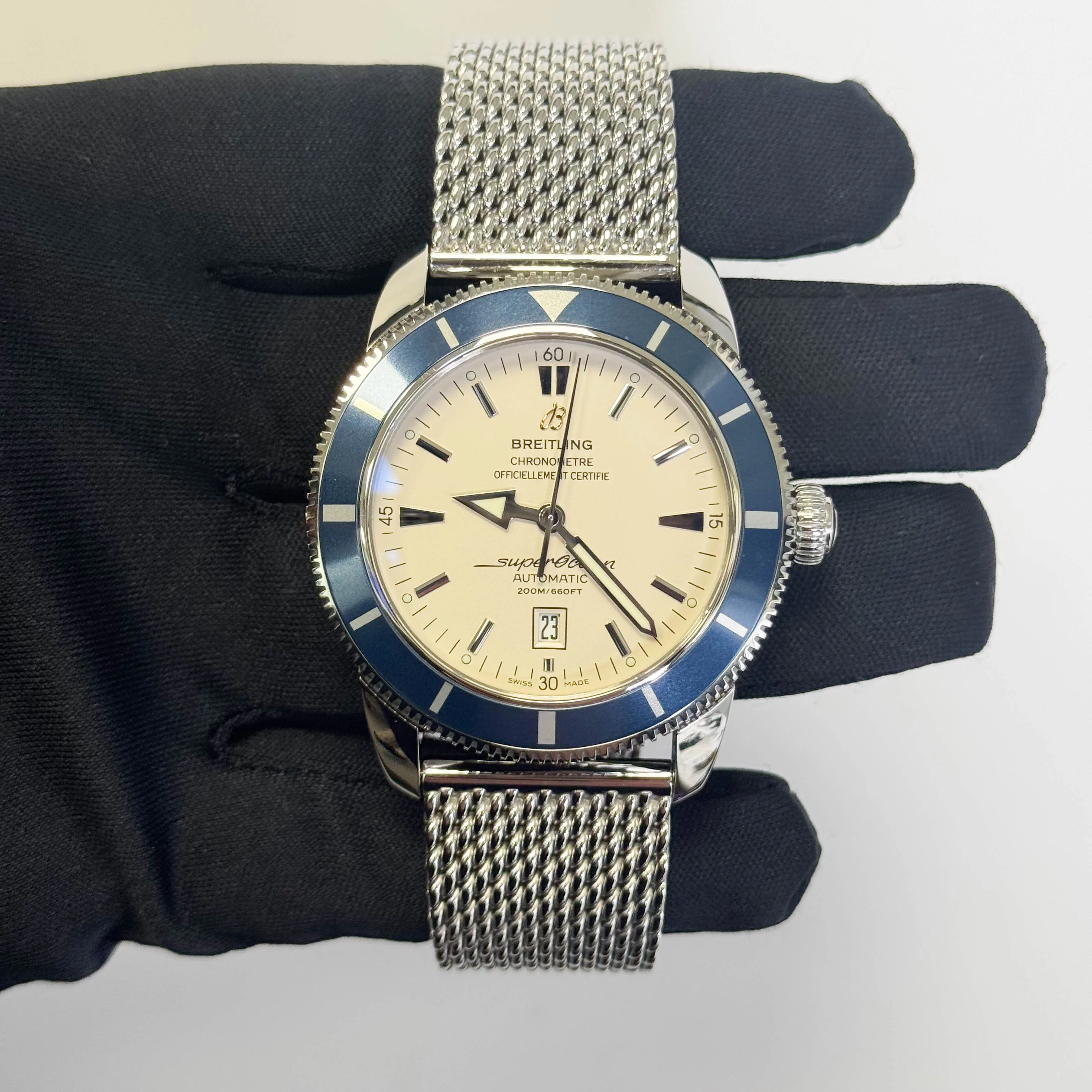 Breitling Superocean 46mm Cream Dial Watch Ref# A17320 - Image 2