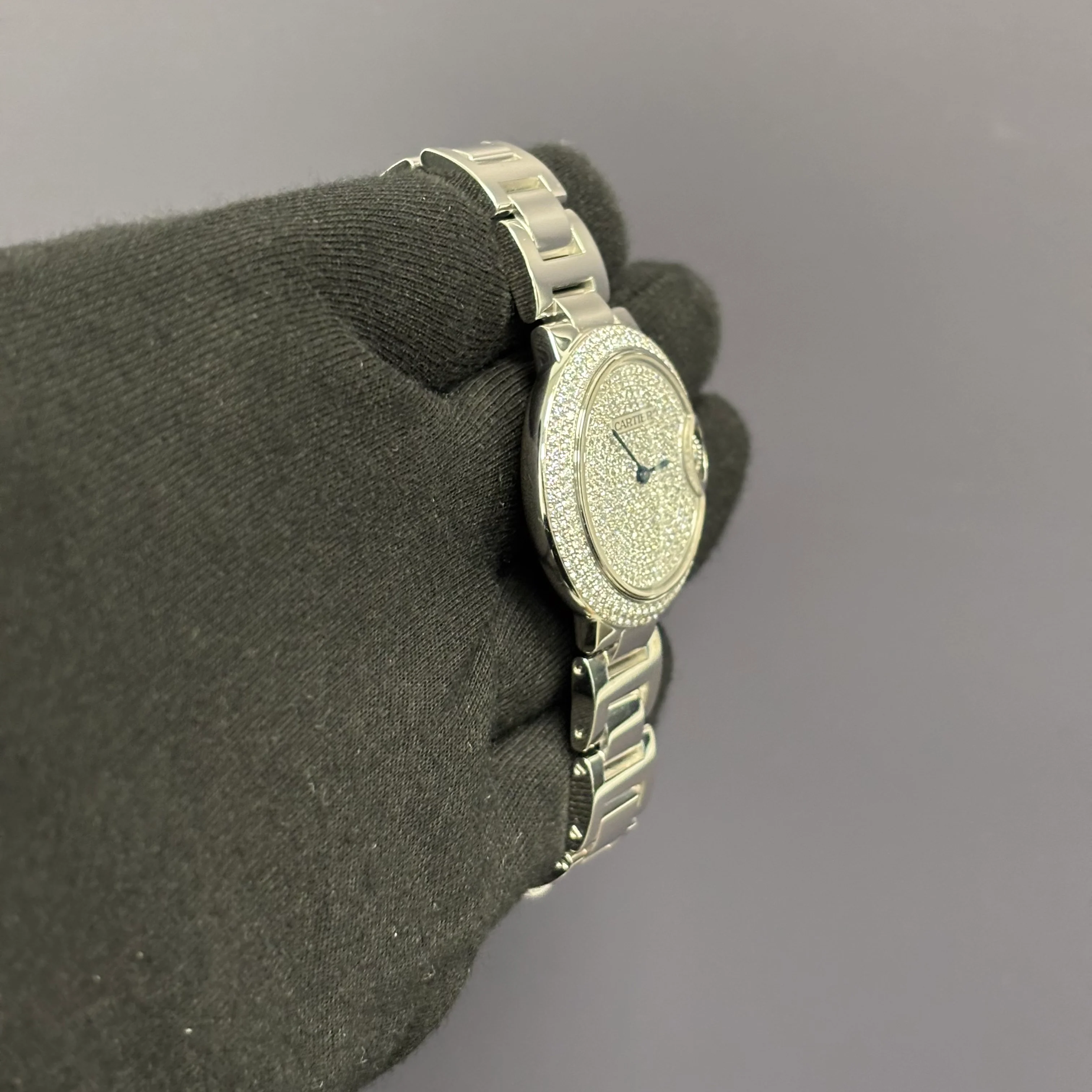 Cartier Ballon Bleu 33mm Pave Dial Watch Ref# WE902048 - Image 3