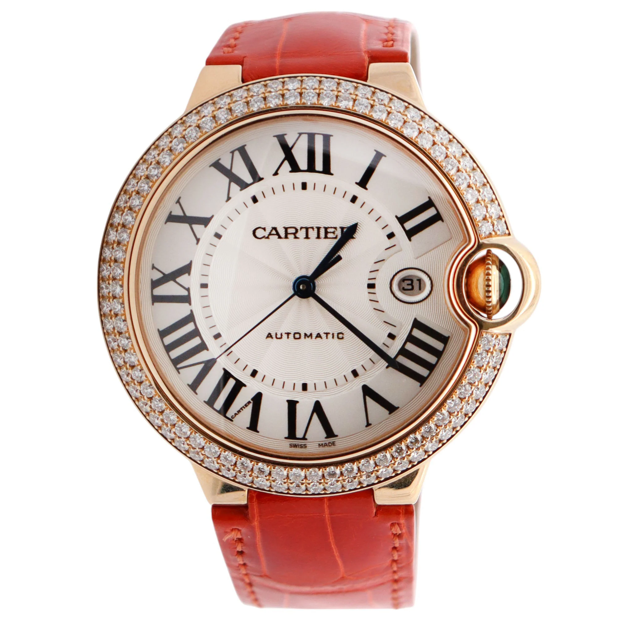 Cartier Ballon Bleu De 42mm Silver Dial Watch Ref# WE900751