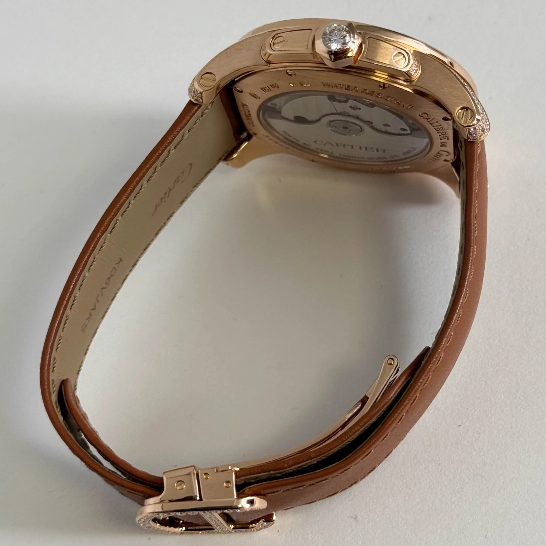 Cartier Calibre 38mm Pave Dial Watch Ref# WF100015 - Image 5