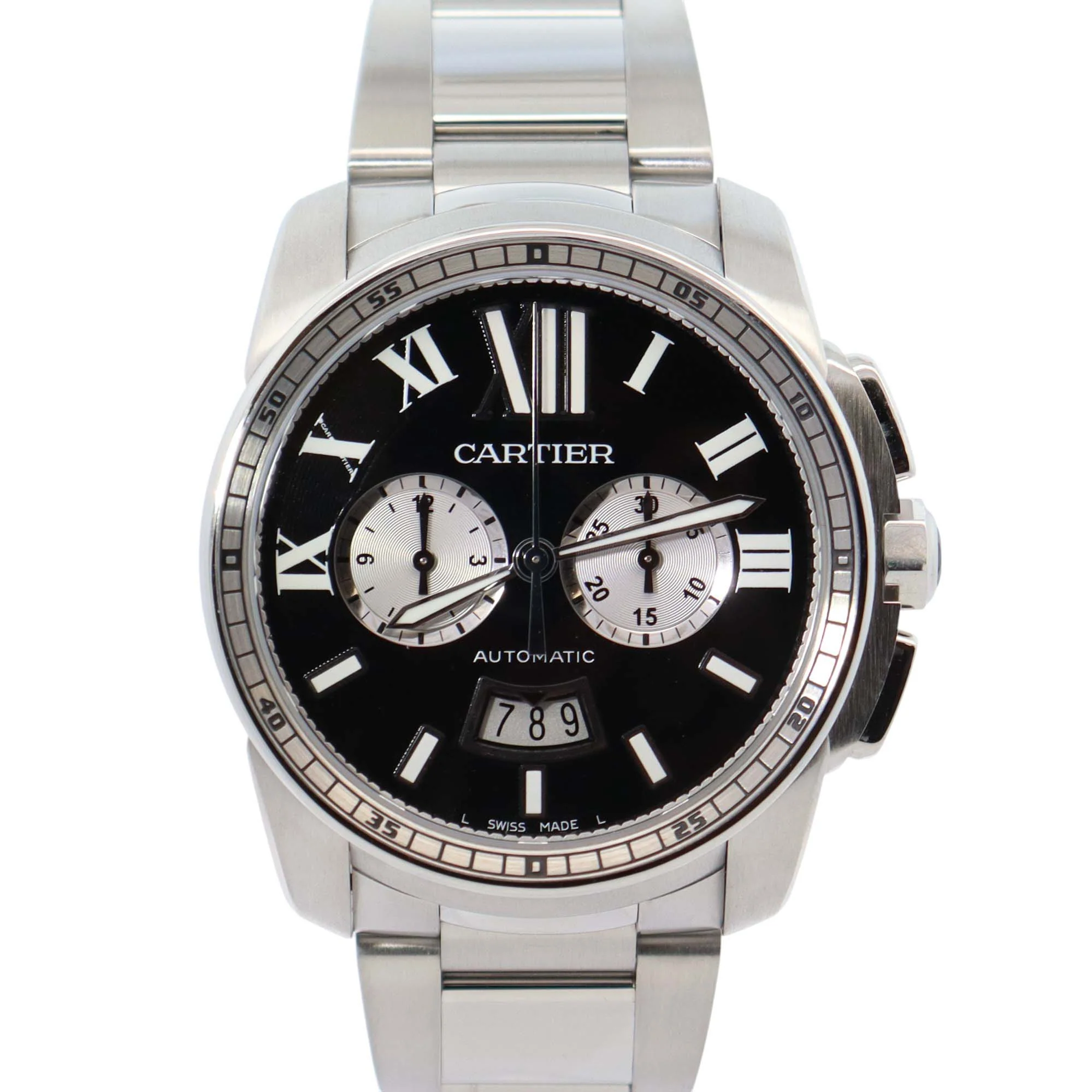 Cartier Calibre 42mm Black Dial Watch Ref# W7100061