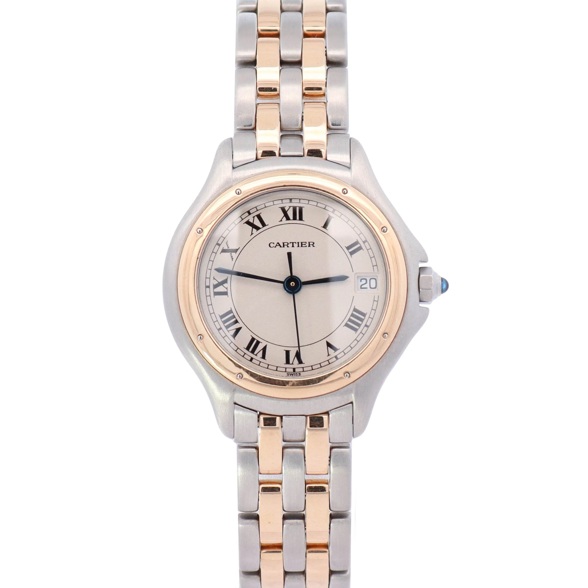 Cartier Cougar 26mm Ivory Dial Watch Ref# W35005B6