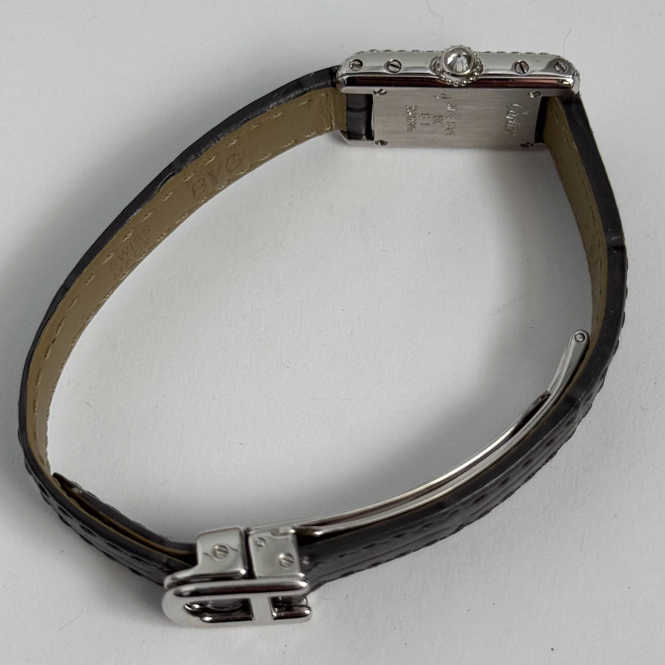 Cartier Mini Tank 15mm Ivory Dial Watch Ref# WB200951 - Image 5