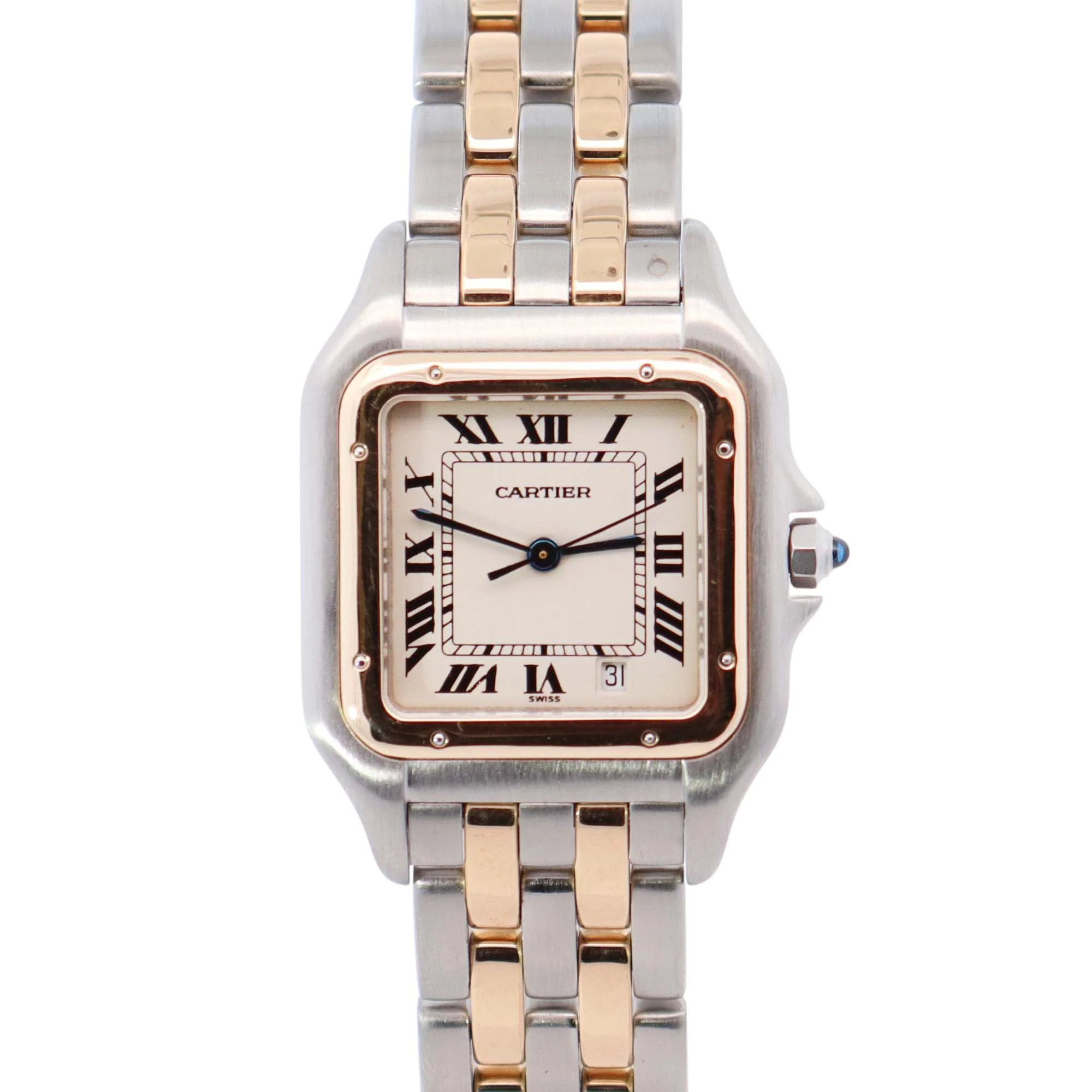 Cartier Panthere 27mm Ivory Roman Dial Watch Ref# W25028B6