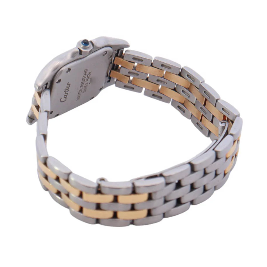 Cartier Panthere Two Tone Stainless Steel Yellow Gold 22x30mm Ivory Roman Dial Watch - Image 2