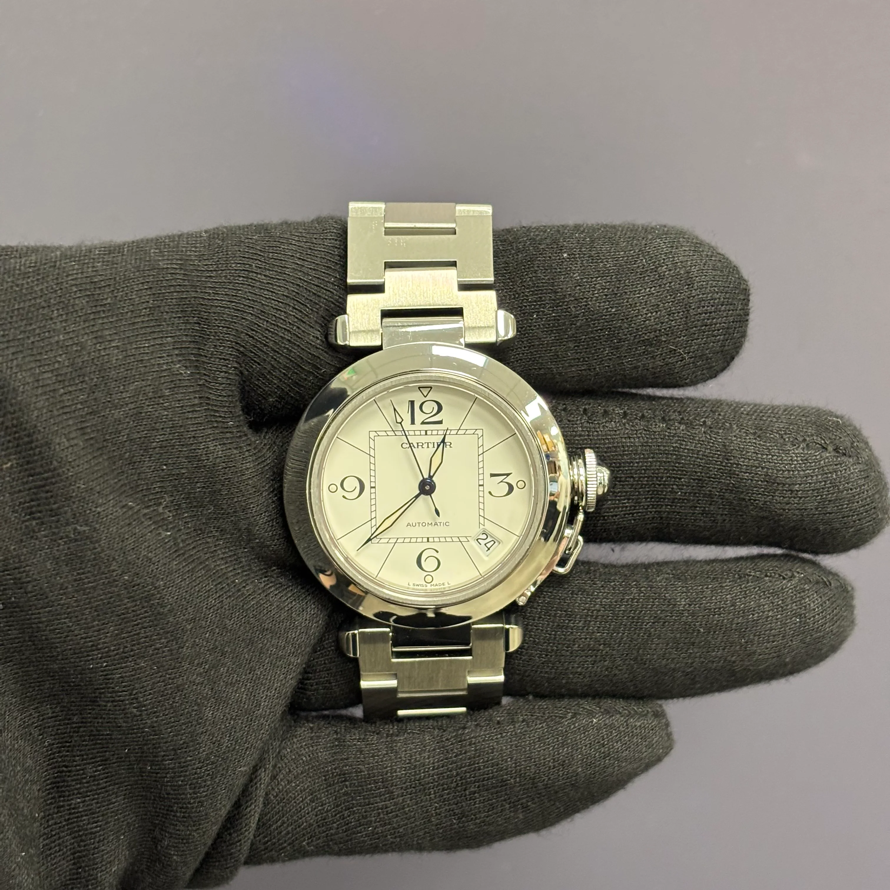 Cartier Pasha 35mm White Dial Watch Ref# W31015M7 - Image 2