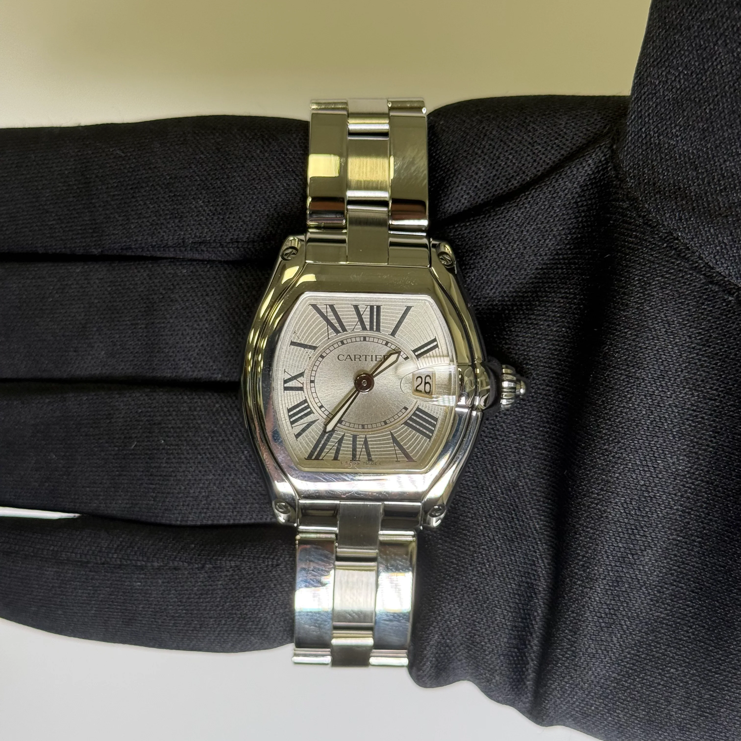 Cartier Roadster 31mm Silver Dial Watch Ref# W62016V3 - Image 2