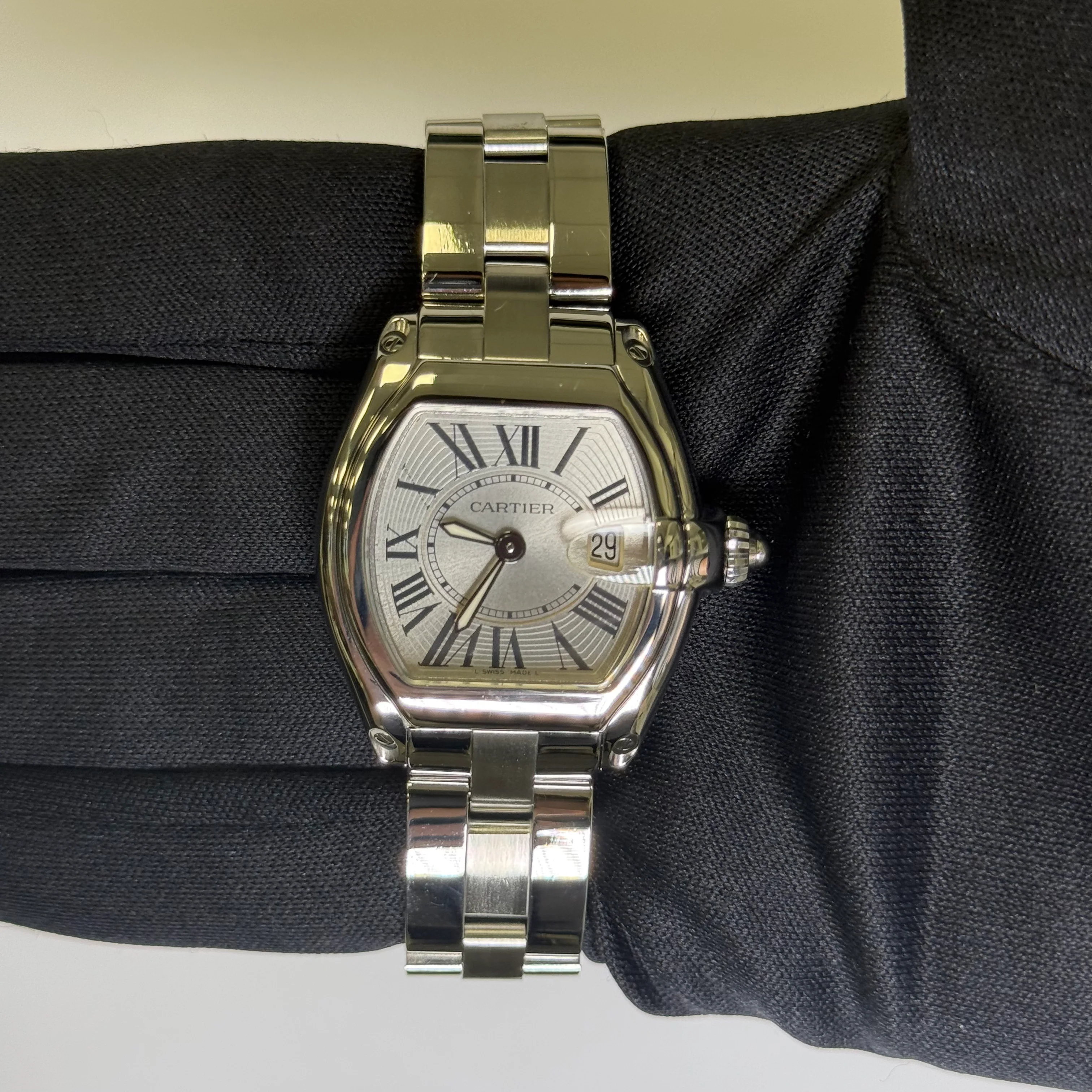 Cartier Roadster 31mm Silver Dial Watch Ref# W62016V3 - Image 2