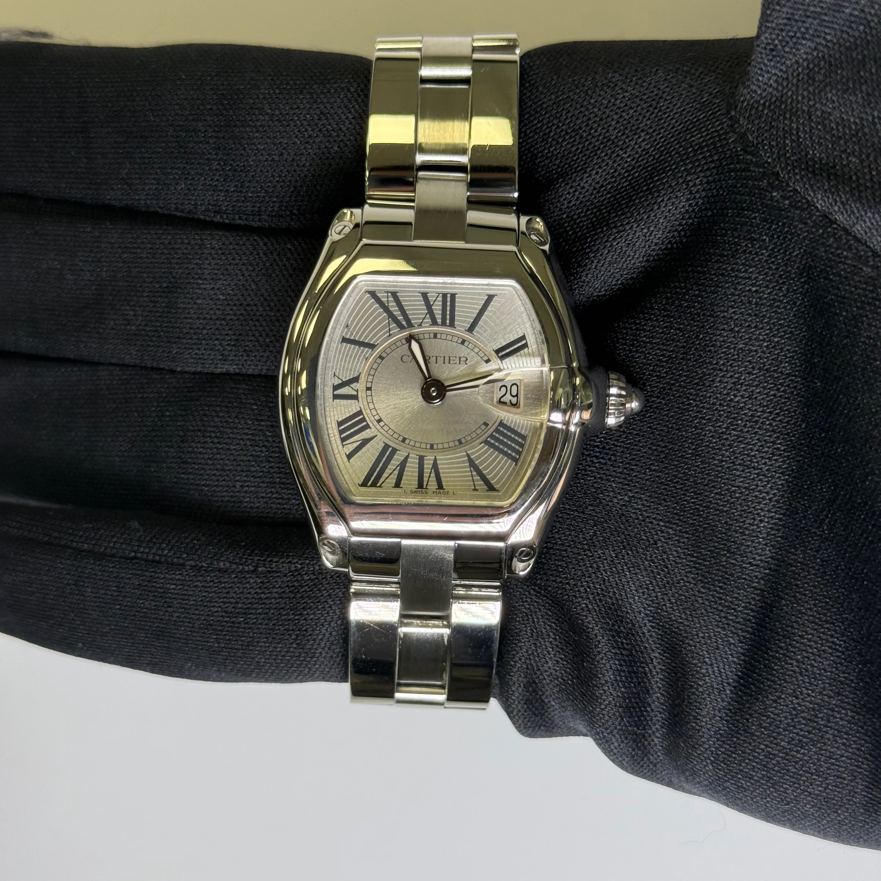 Cartier Roadster 31mm Silver Dial Watch Ref# W62016V3 - Image 2