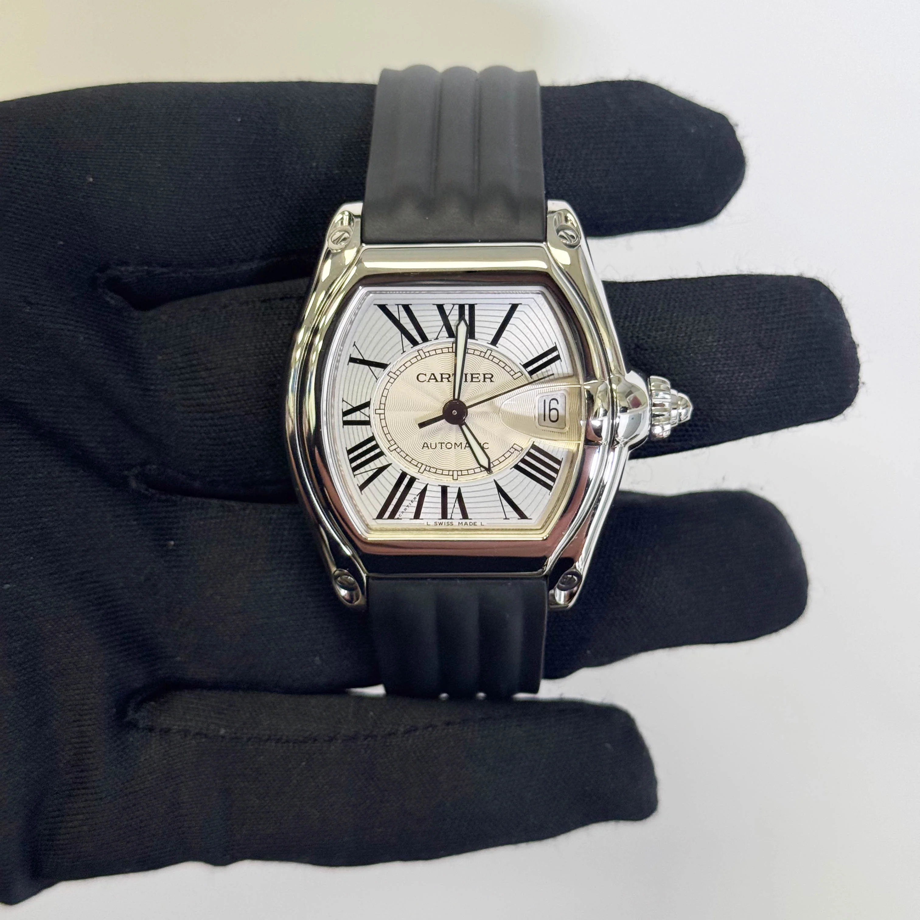 Cartier Roadster 35mm Silver Dial Watch Ref# W62025V3 - Image 2