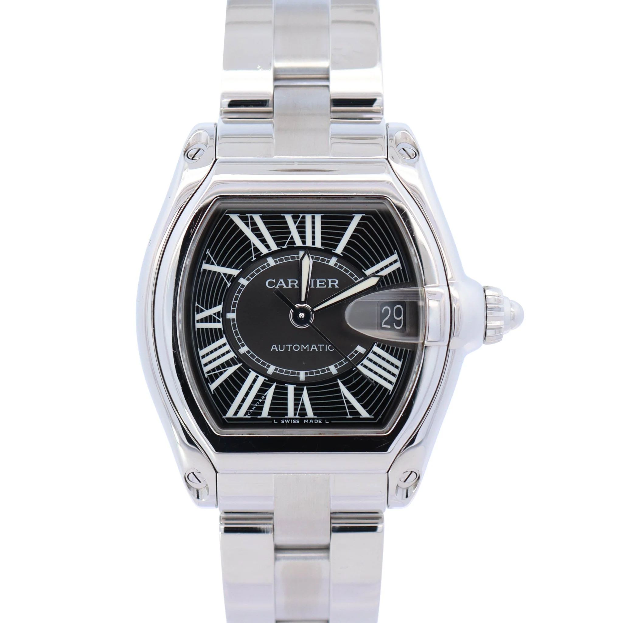 Cartier Roadster 37mm Black Dial Watch Ref# W62041V3