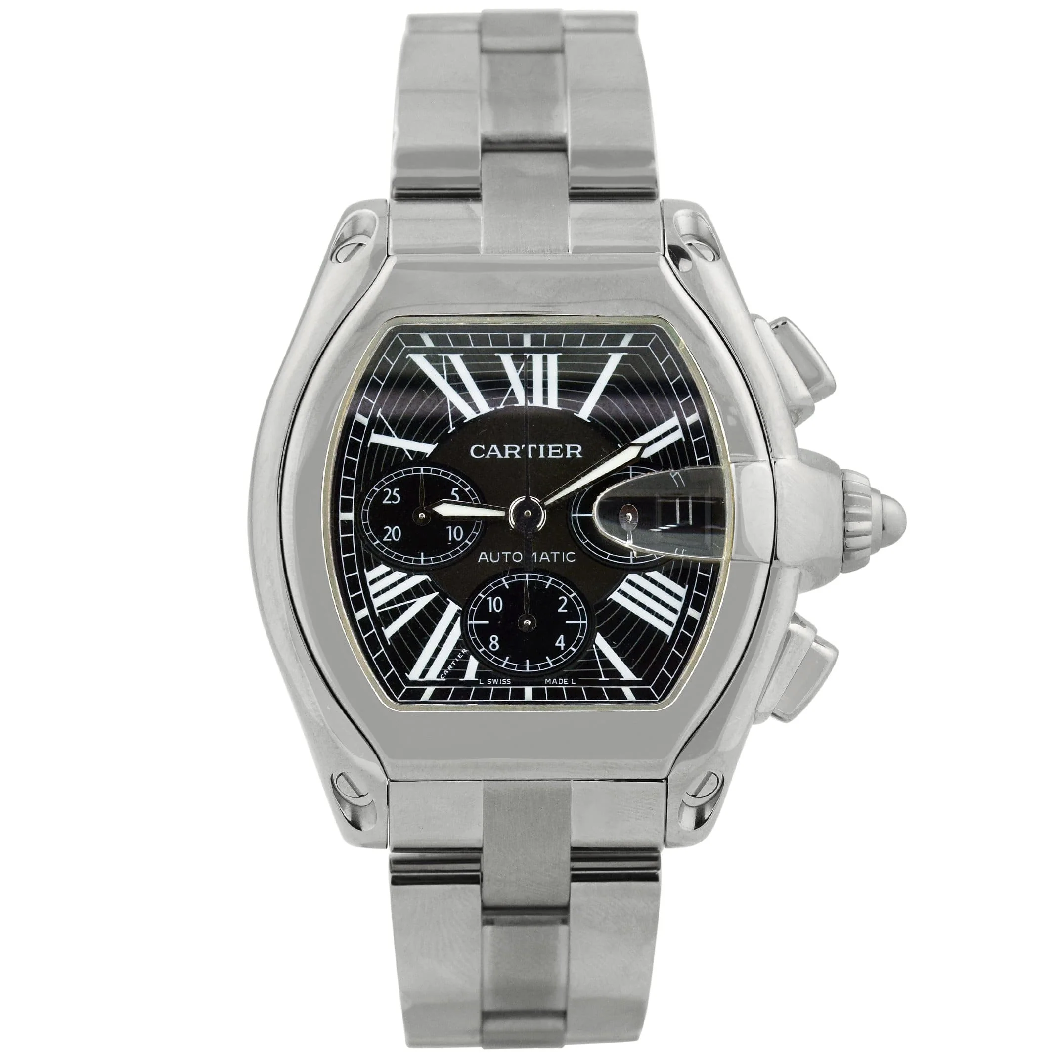 Cartier Roadster 43mm Black Dial Watch Ref# W62020X6