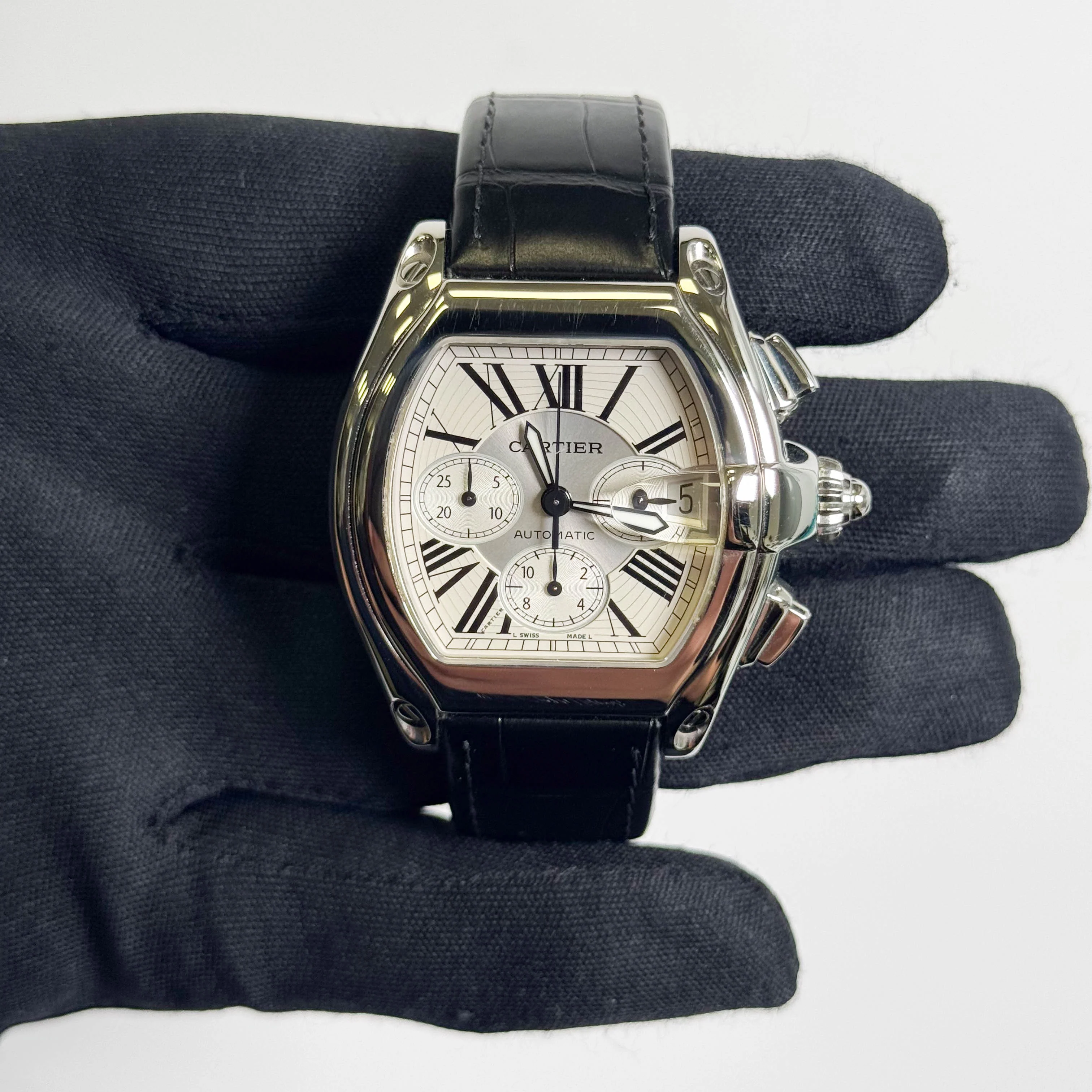 Cartier Roadster 48mm Silver Dial Watch Ref# W62019X6 - Image 2