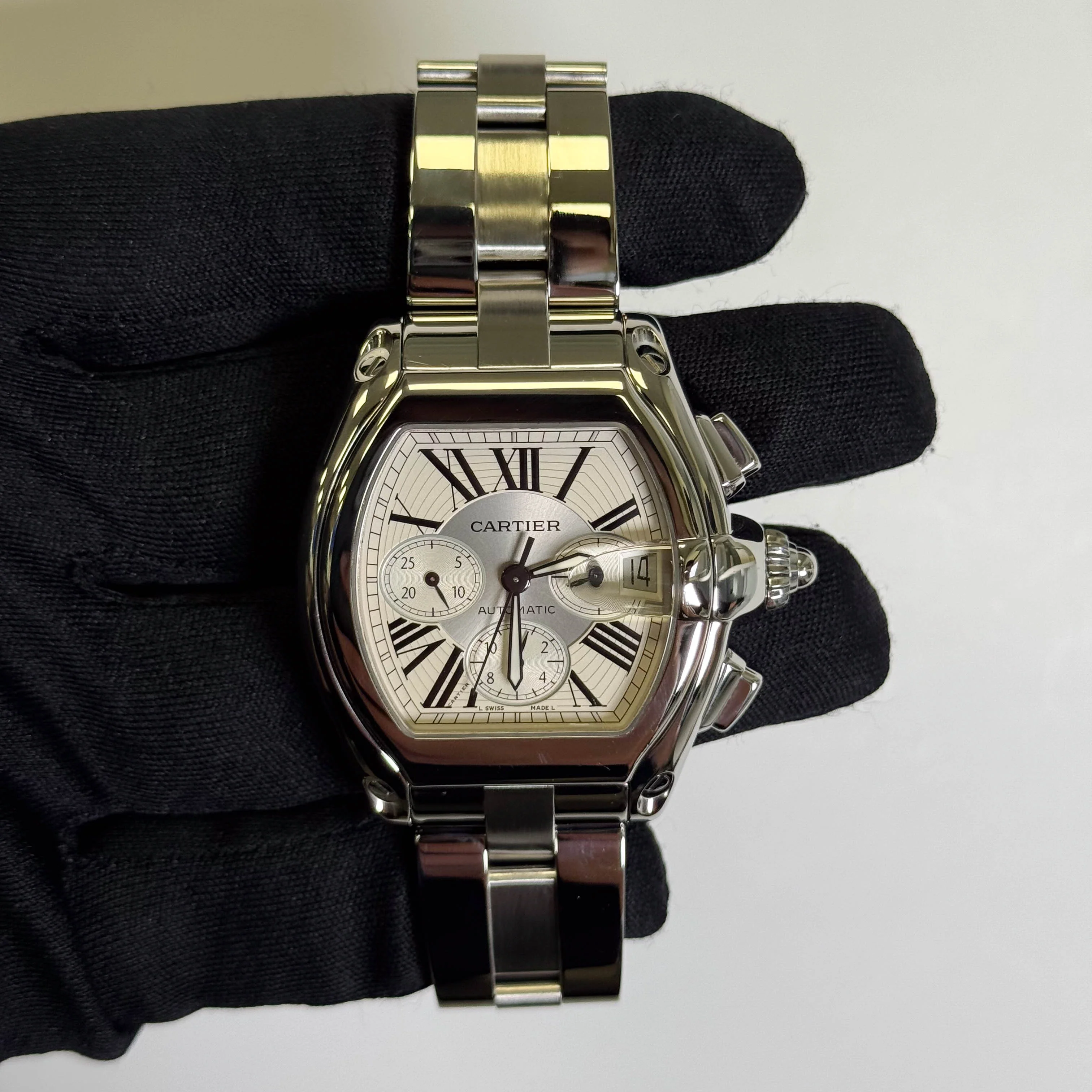 Cartier Roadster 48mm Silver Dial Watch Ref# W62019X6 - Image 2
