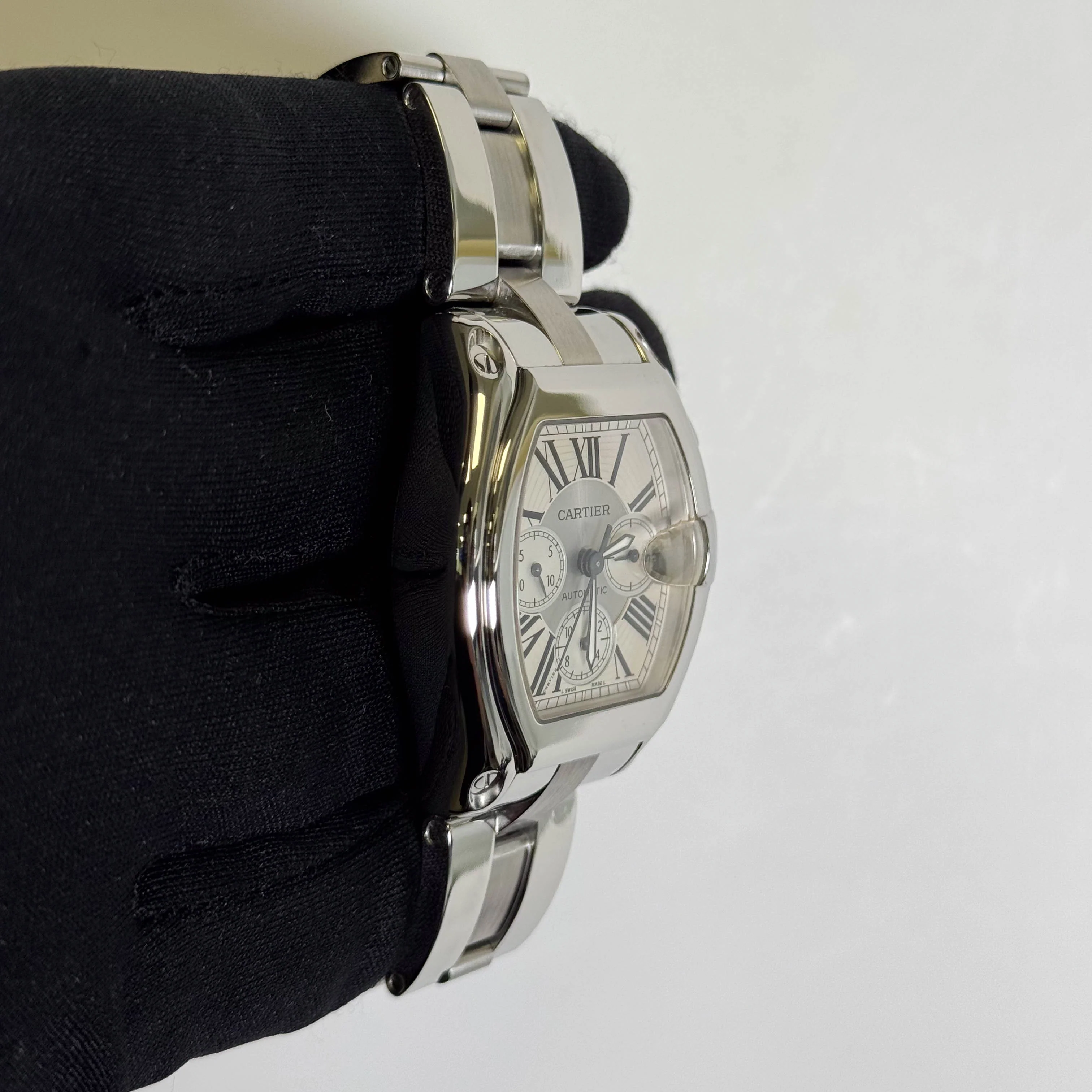 Cartier Roadster 48mm Silver Dial Watch Ref# W62019X6 - Image 3