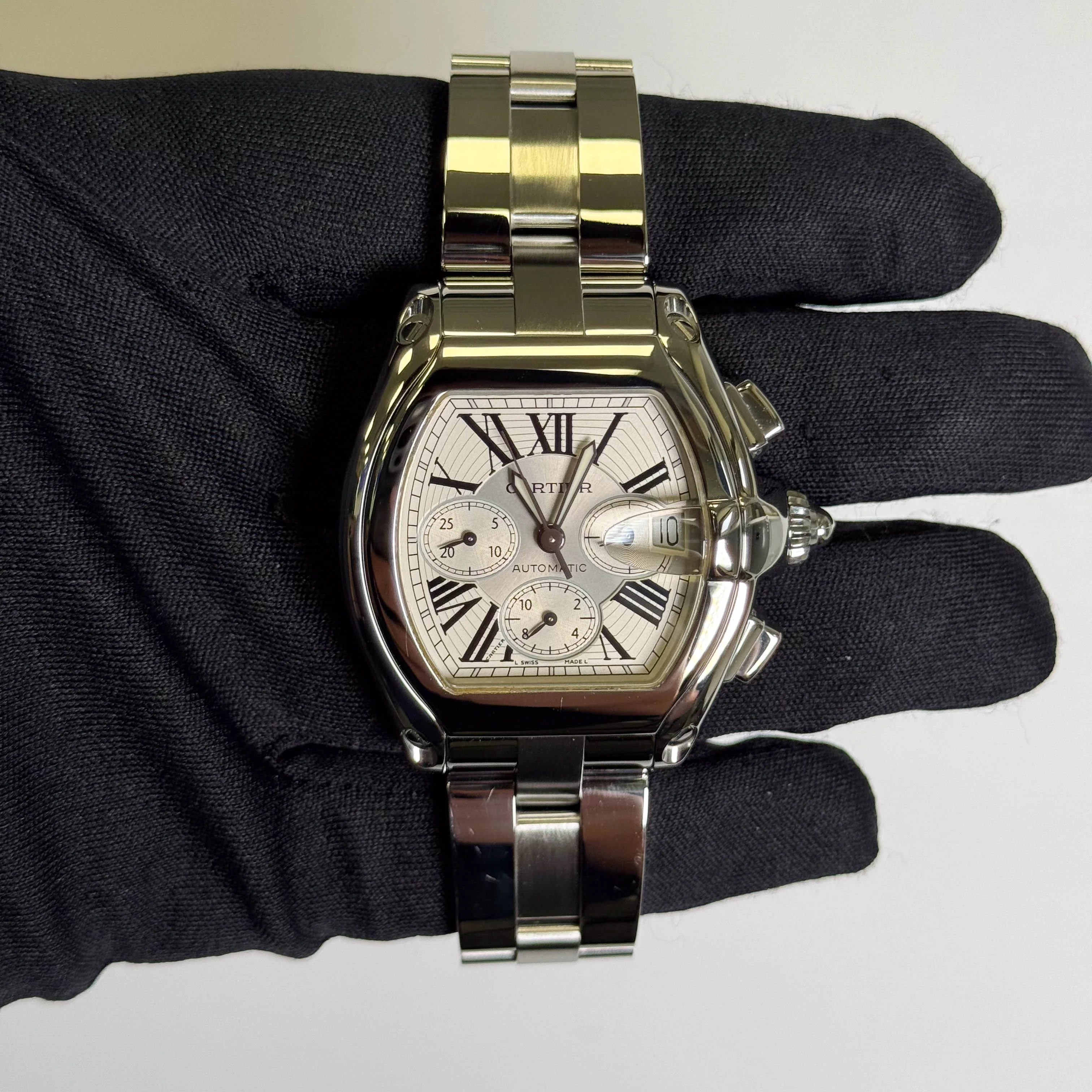 Cartier Roadster 48mm Silver Dial Watch Ref# W62019X6 - Image 2
