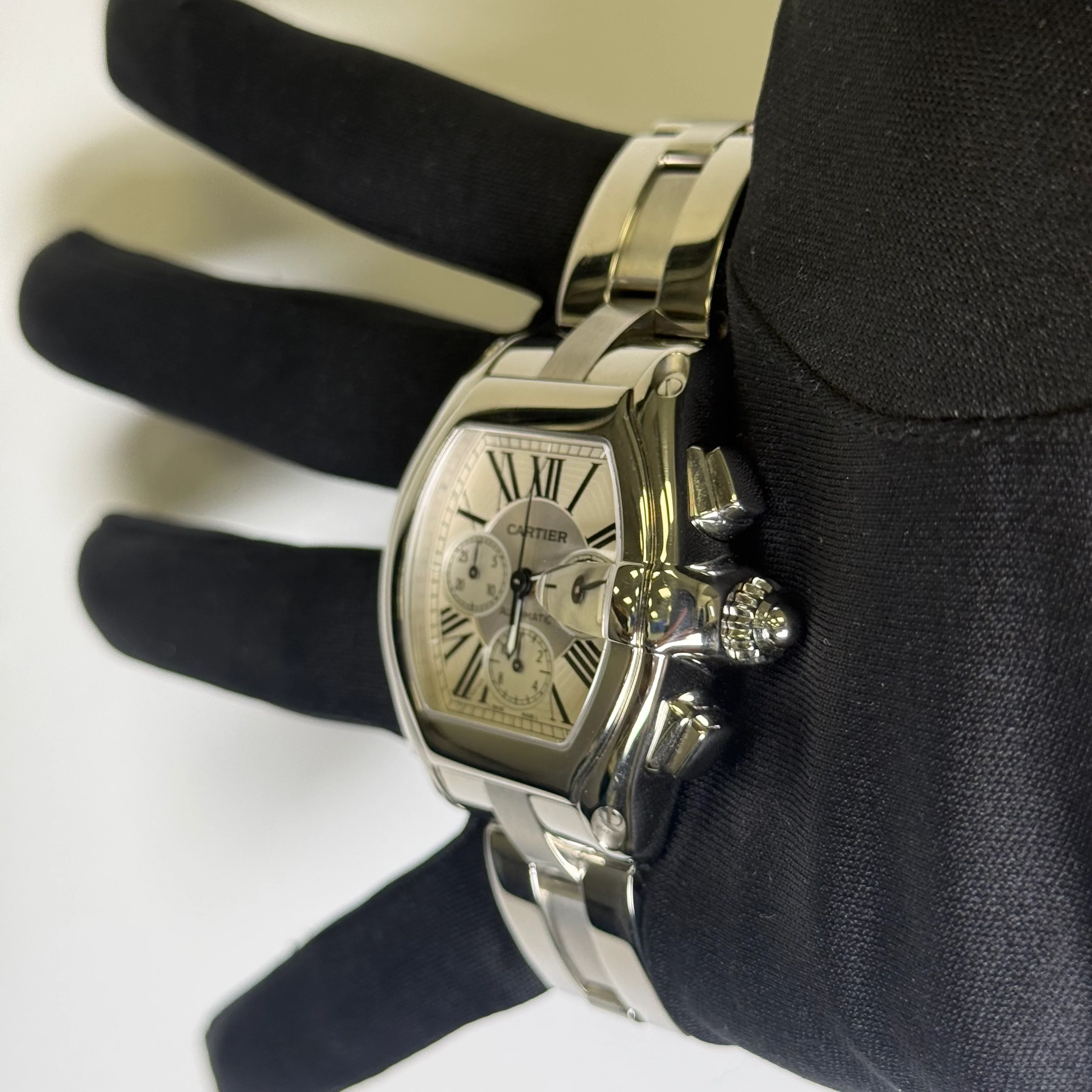 Cartier Roadster 48mm Silver Dial Watch Ref# W62019X6 - Image 3
