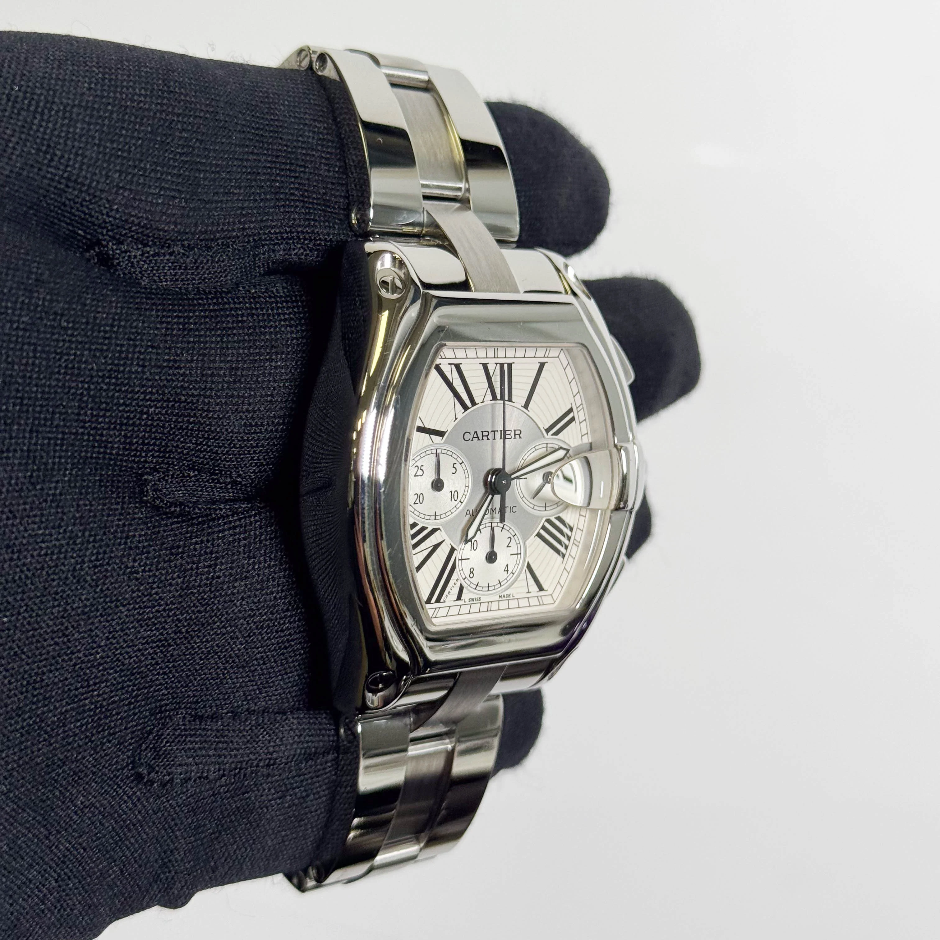 Cartier Roadster 48mm Silver Dial Watch Ref# W62019X6 - Image 3