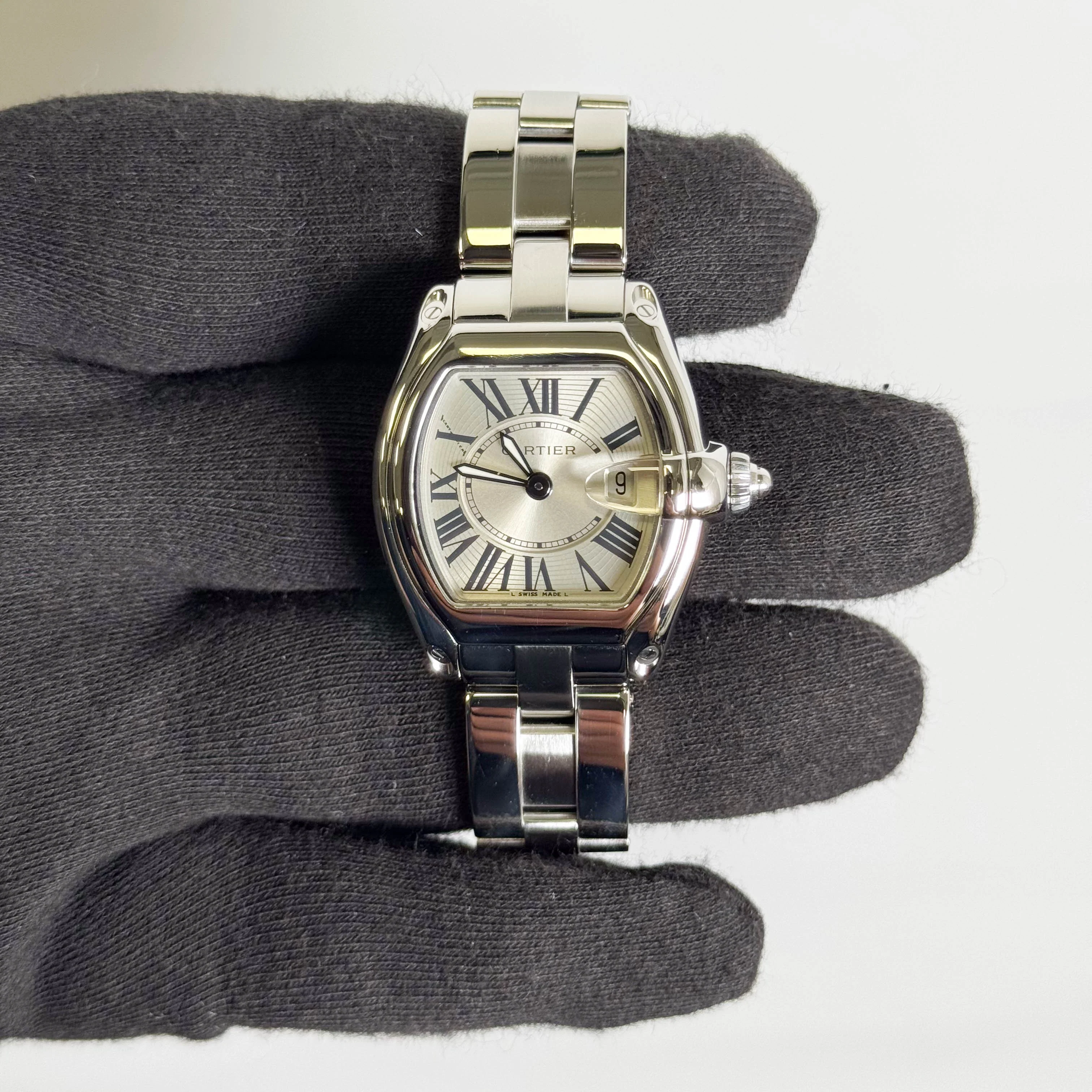Cartier Roadster Stainless Steel 31mm Silver Dial Watch Ref# W62016V3 - Image 2