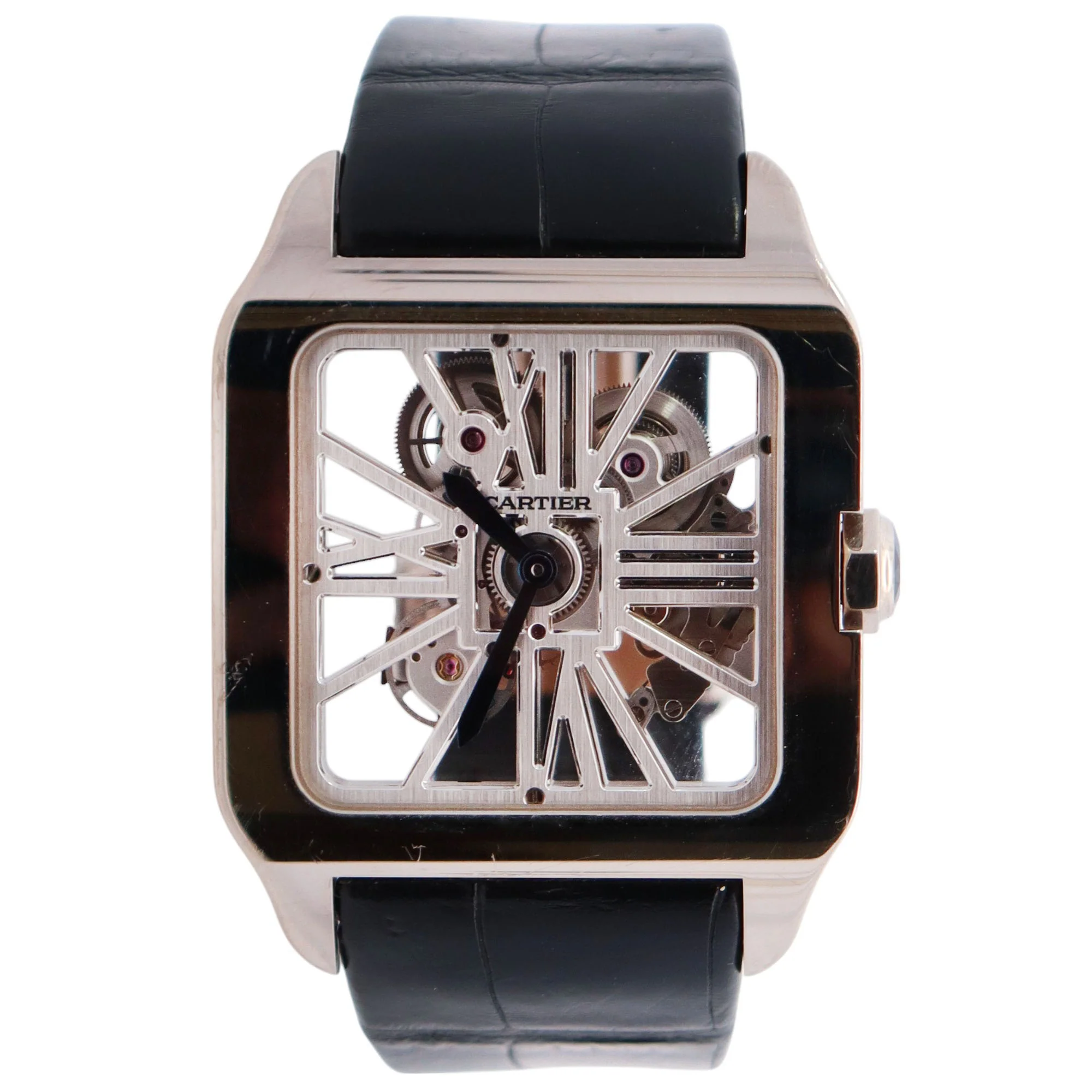 Cartier Santos 47mm Skeleton Dial Watch Ref# W2020033
