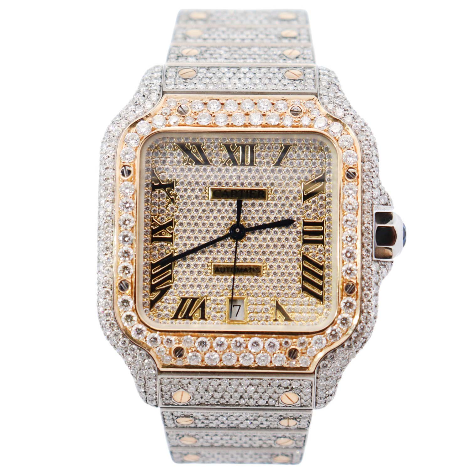 Cartier Santos 40mm Diamond Dial Watch Ref# W2SA0009