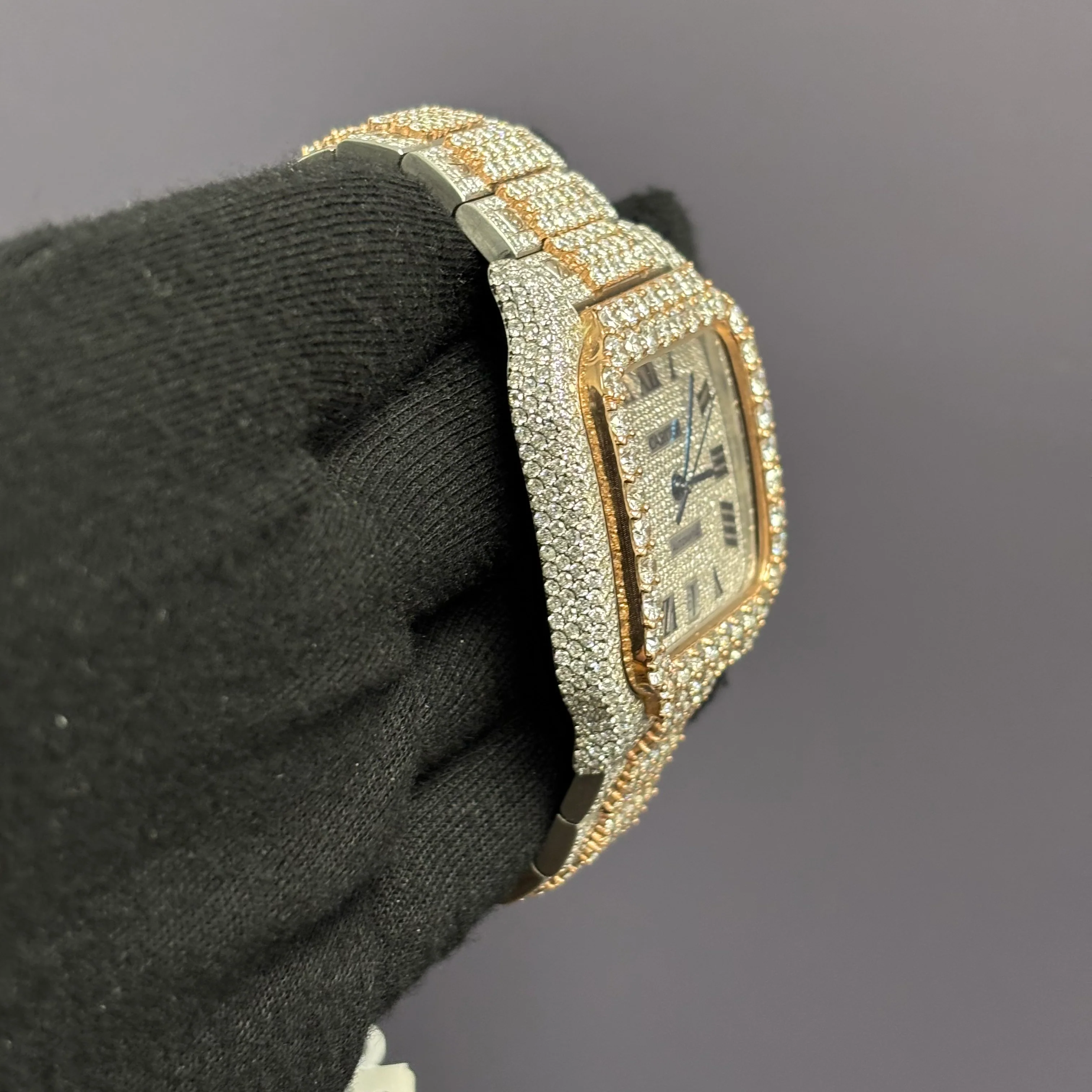 Cartier Santos 40mm Pave Dial Watch Ref# WSSA0018 - Image 3