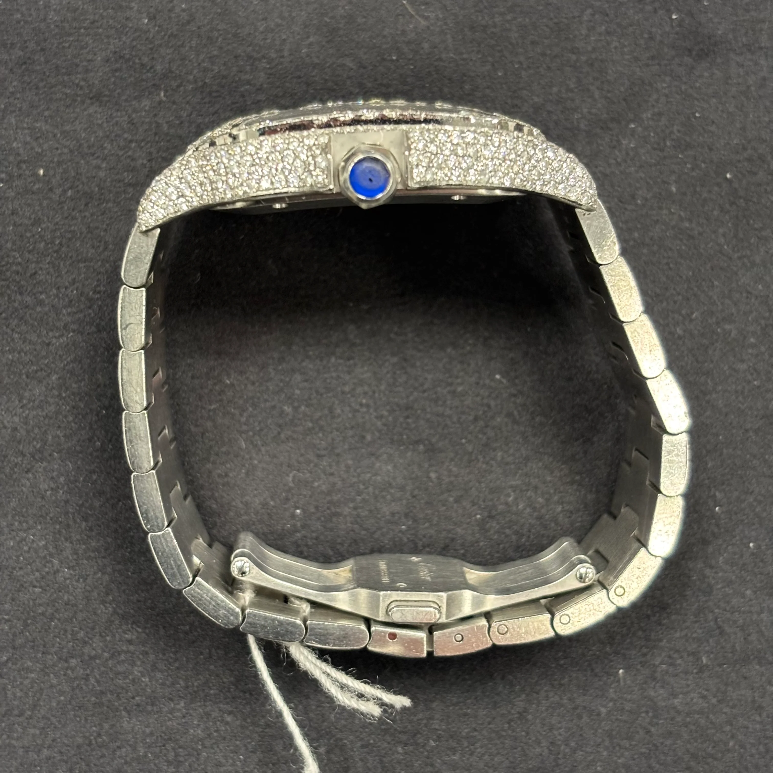 Cartier Santos 40mm Pave Dial Watch Ref# WSSA0030 - Image 5