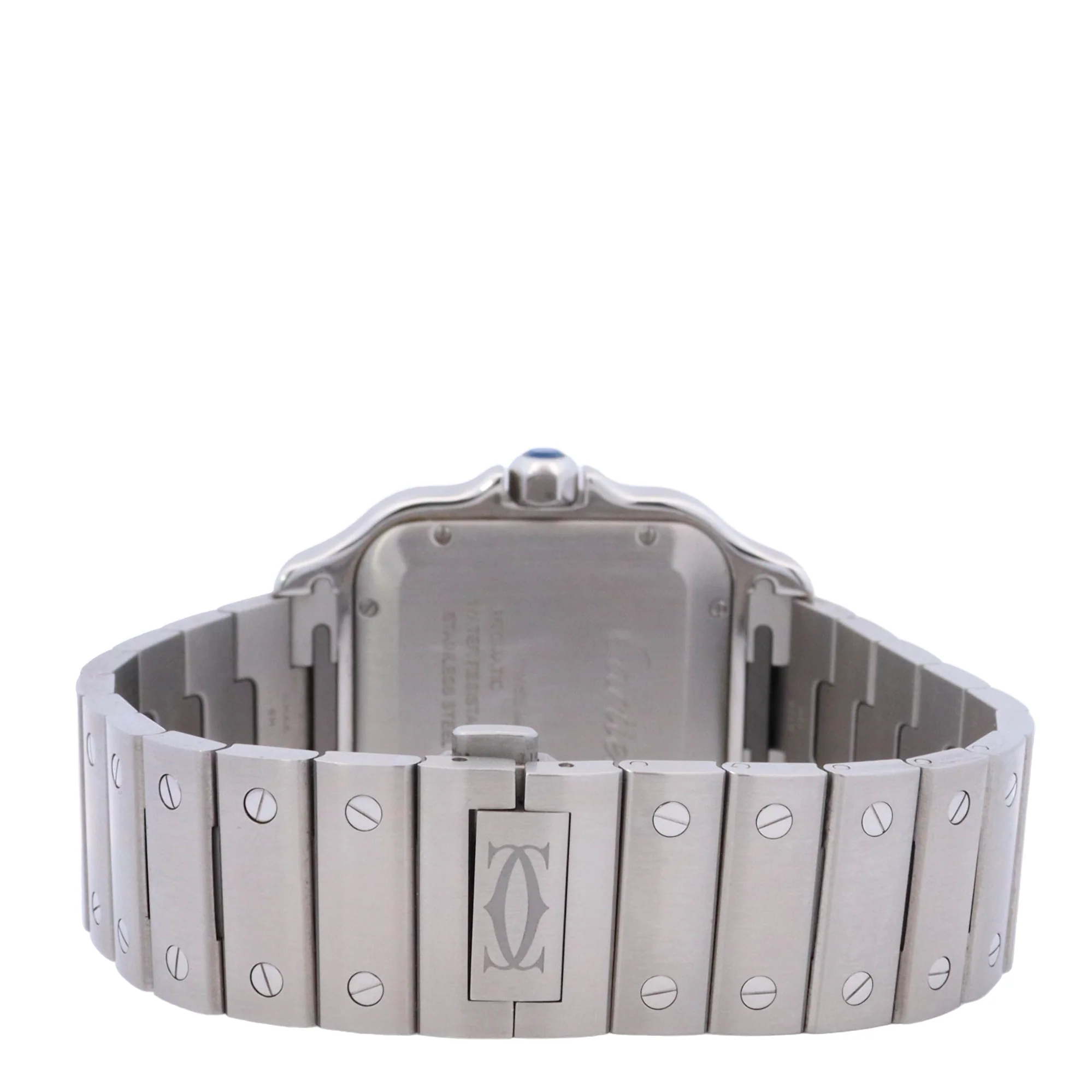 Cartier Santos 40mm Stainless Steel Blue Roman Dial Watch Reference# WSSA0030 - Image 4