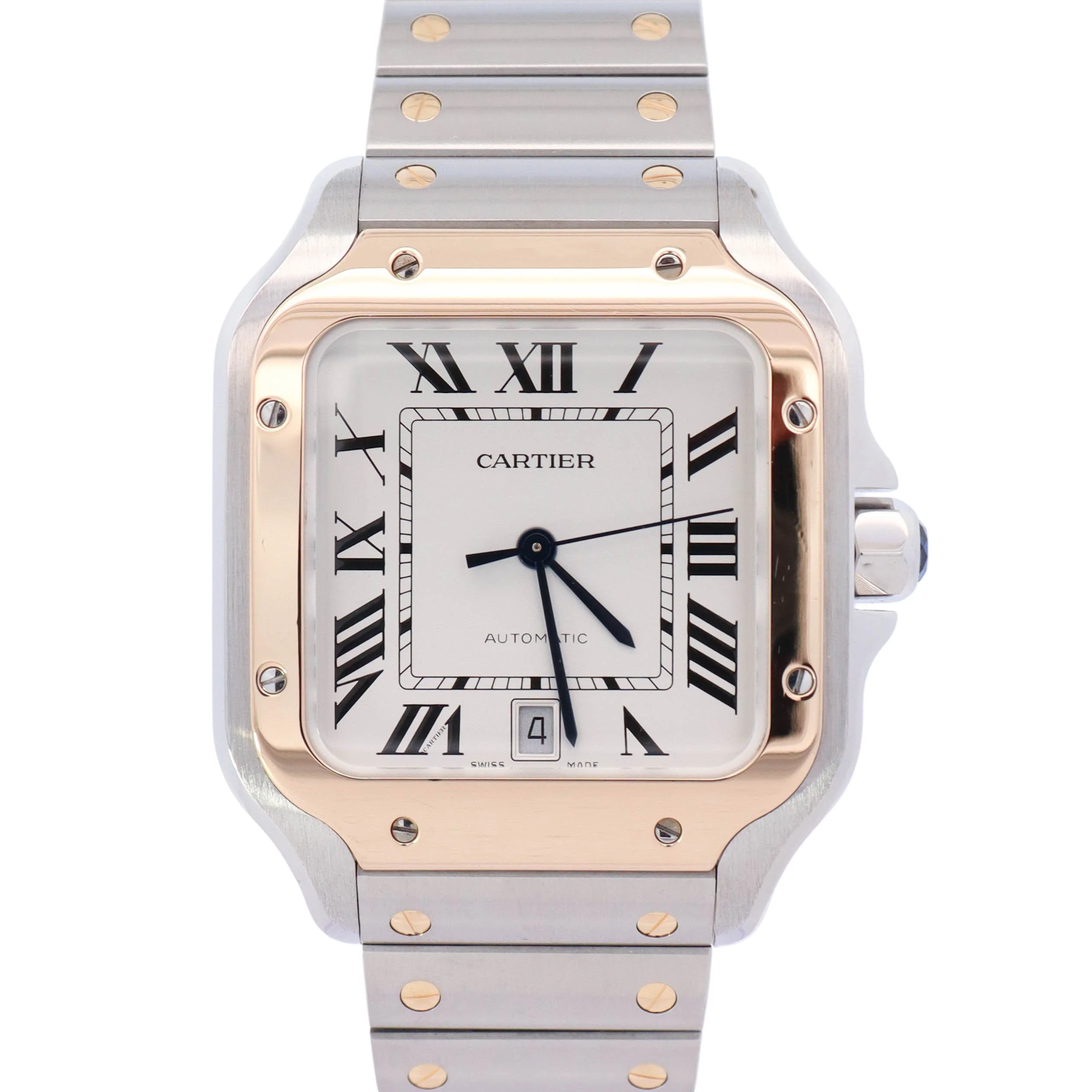 Cartier Santos 40mm White Dial Watch Ref# W2SA0009