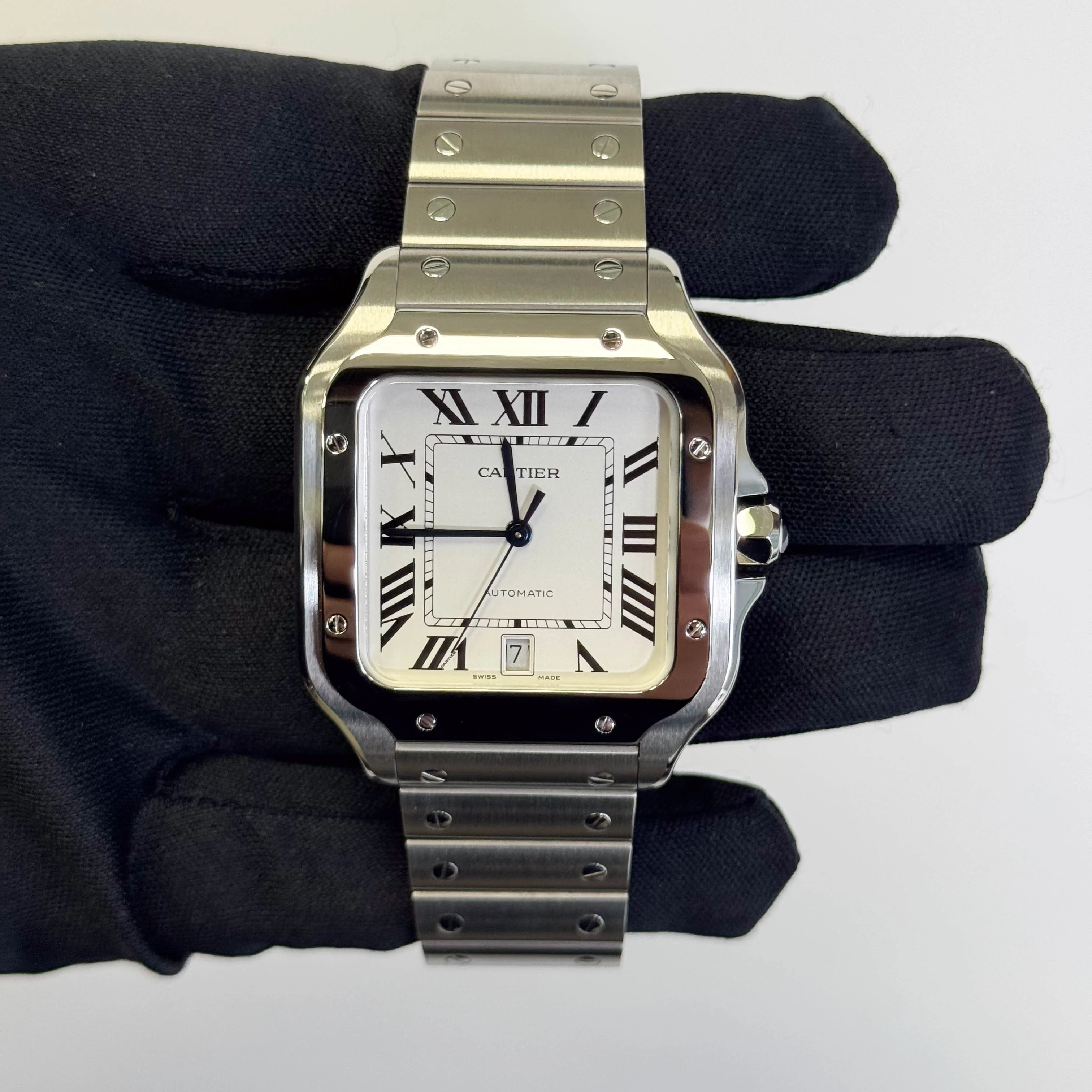 Cartier Santos 40mm White Dial Watch Ref# WSSA0018 - Image 2
