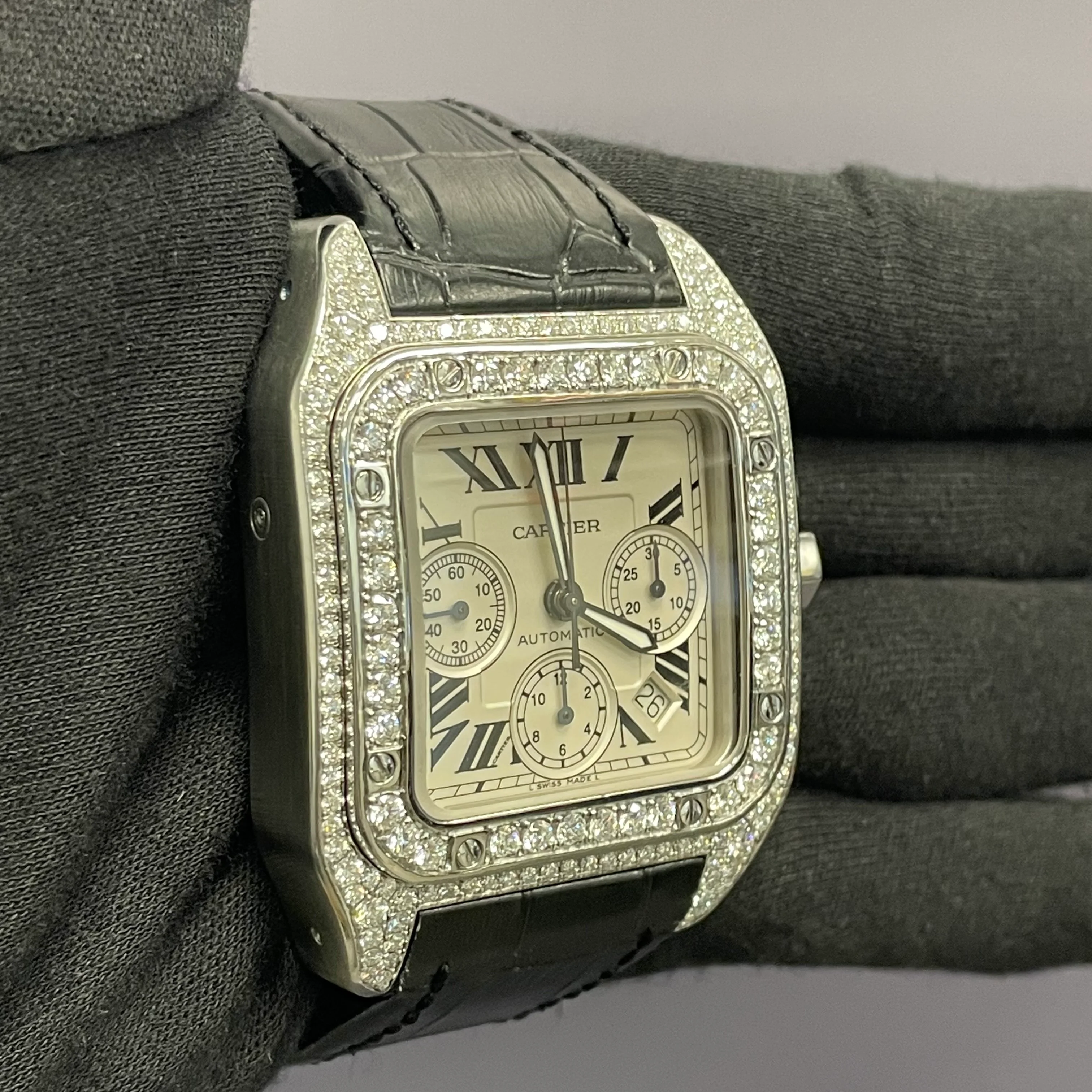 Cartier Santos 41mm White Dial Ref# W20090X8 - Image 3