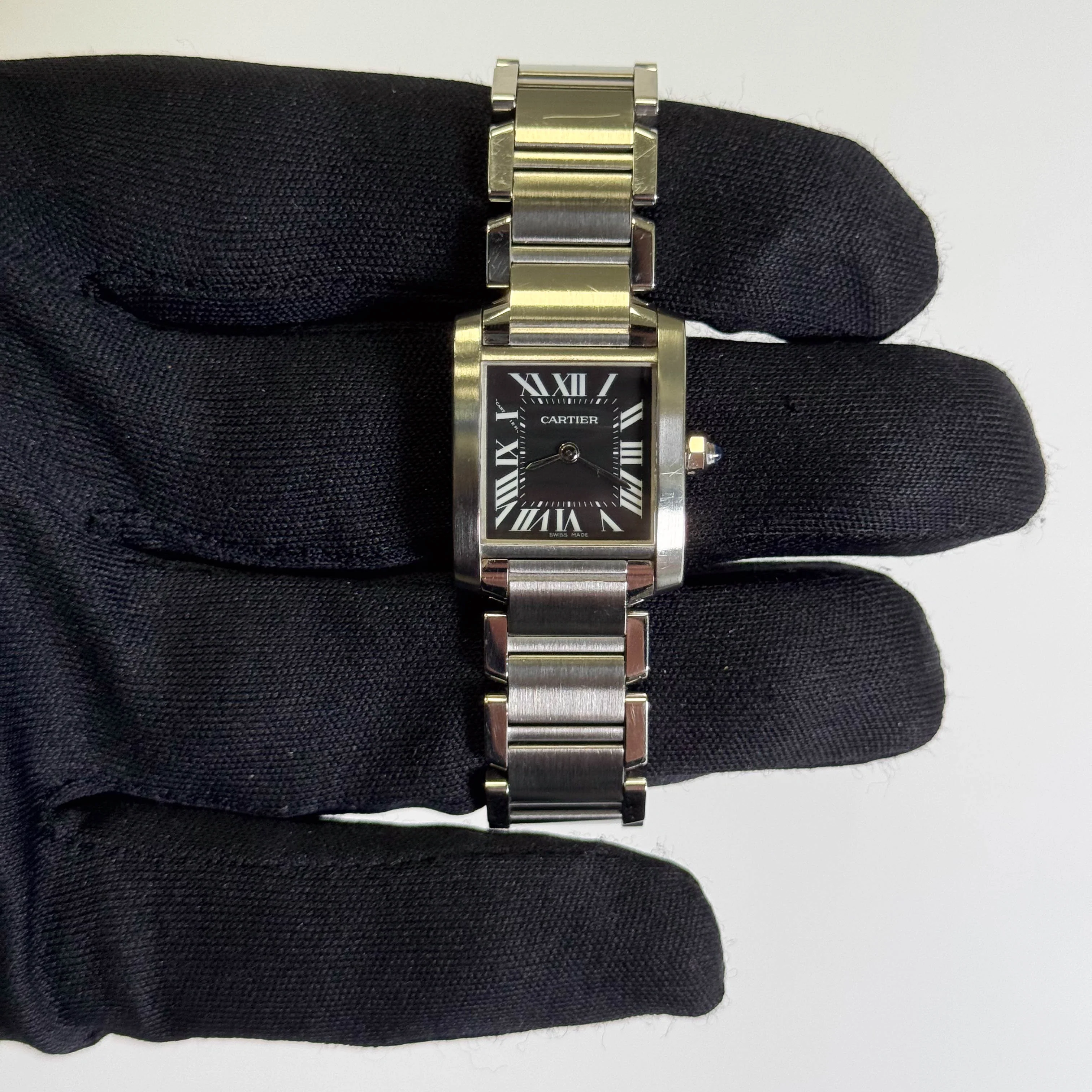 Cartier Tank 20mm Black Dial Watch Ref# W51026Q3 - Image 2