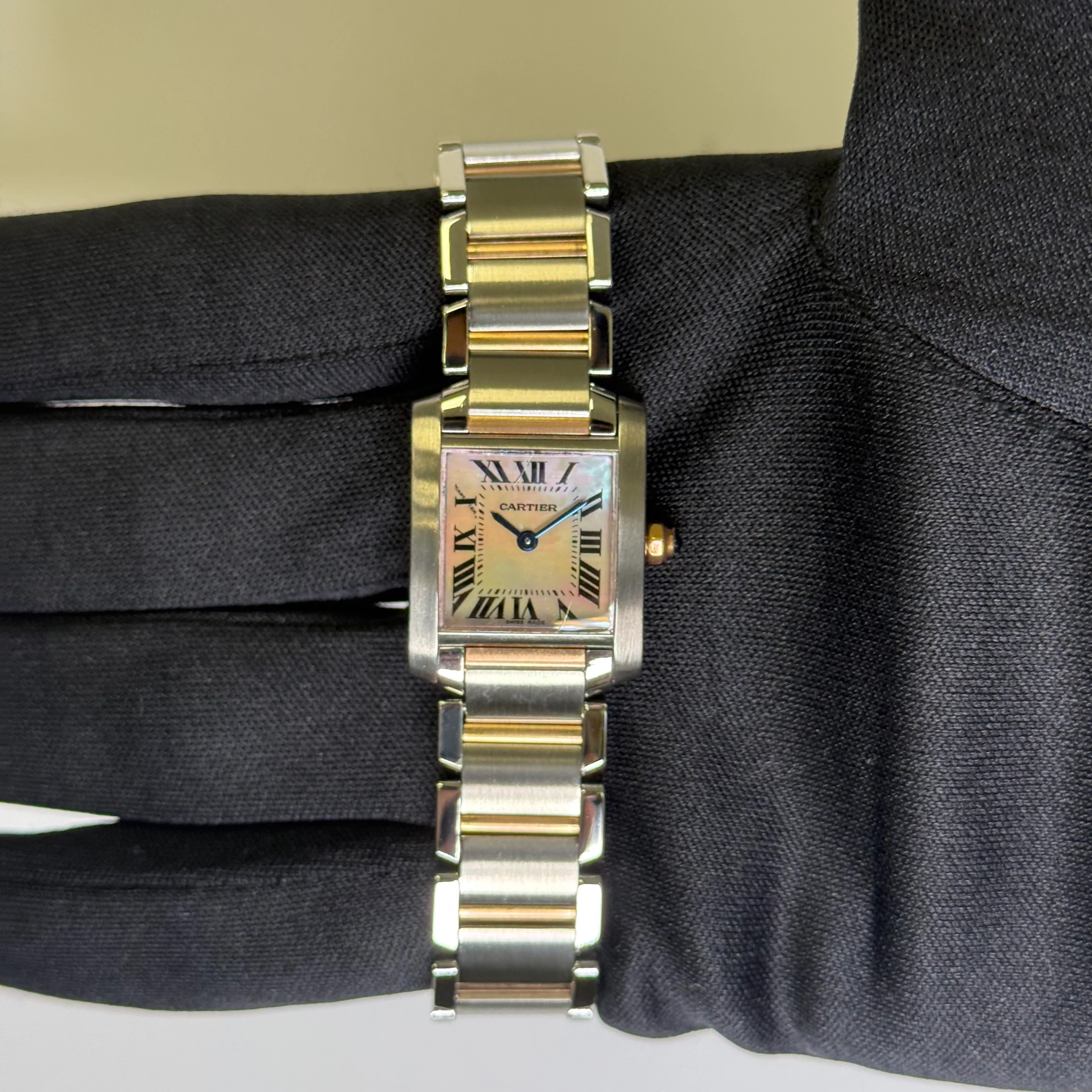 Cartier Tank 20mm Pink Dial Watch Ref# W51027Q4 - Image 2