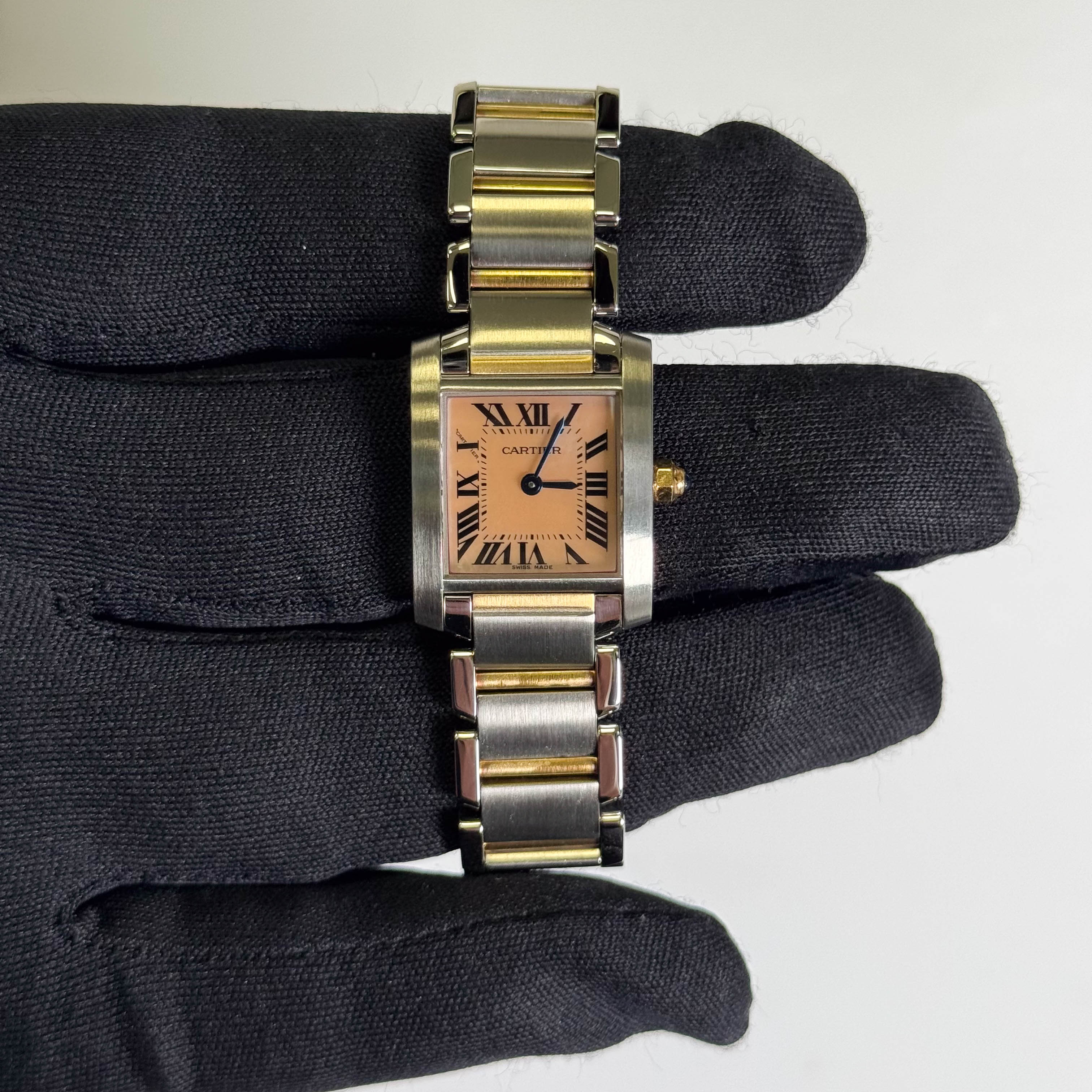 Cartier Tank 20mm Pink Dial Watch Ref# W51027Q4 - Image 2