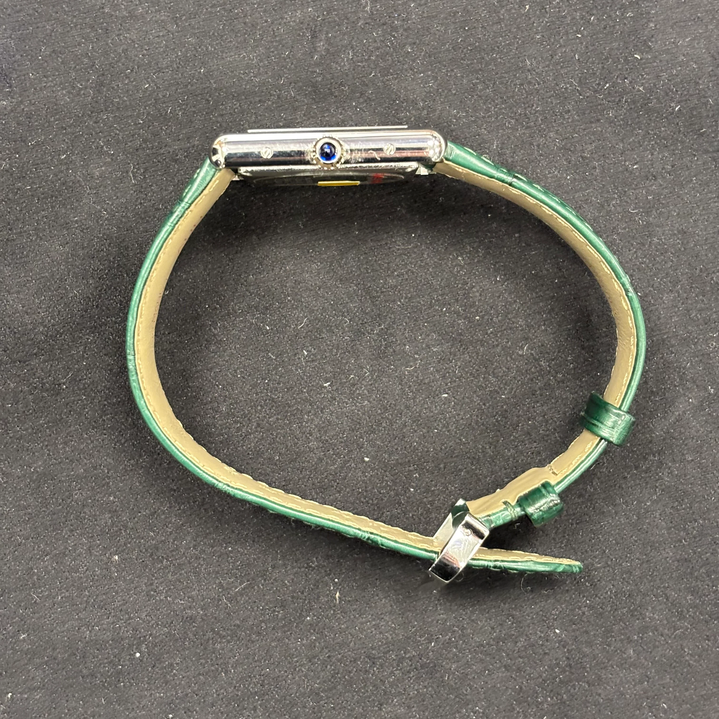 Cartier Tank 25mm Green Dial Watch Ref# WSTA0056 - Image 5
