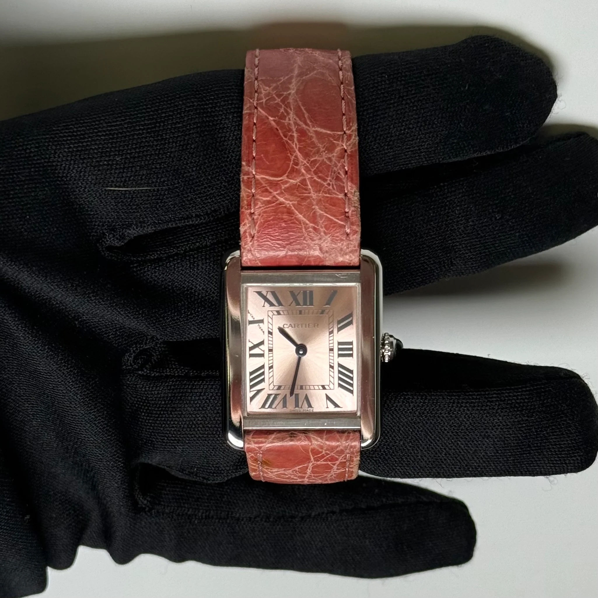 Cartier Tank 31mm Pink Dial Watch Ref# W5200000 - Image 2