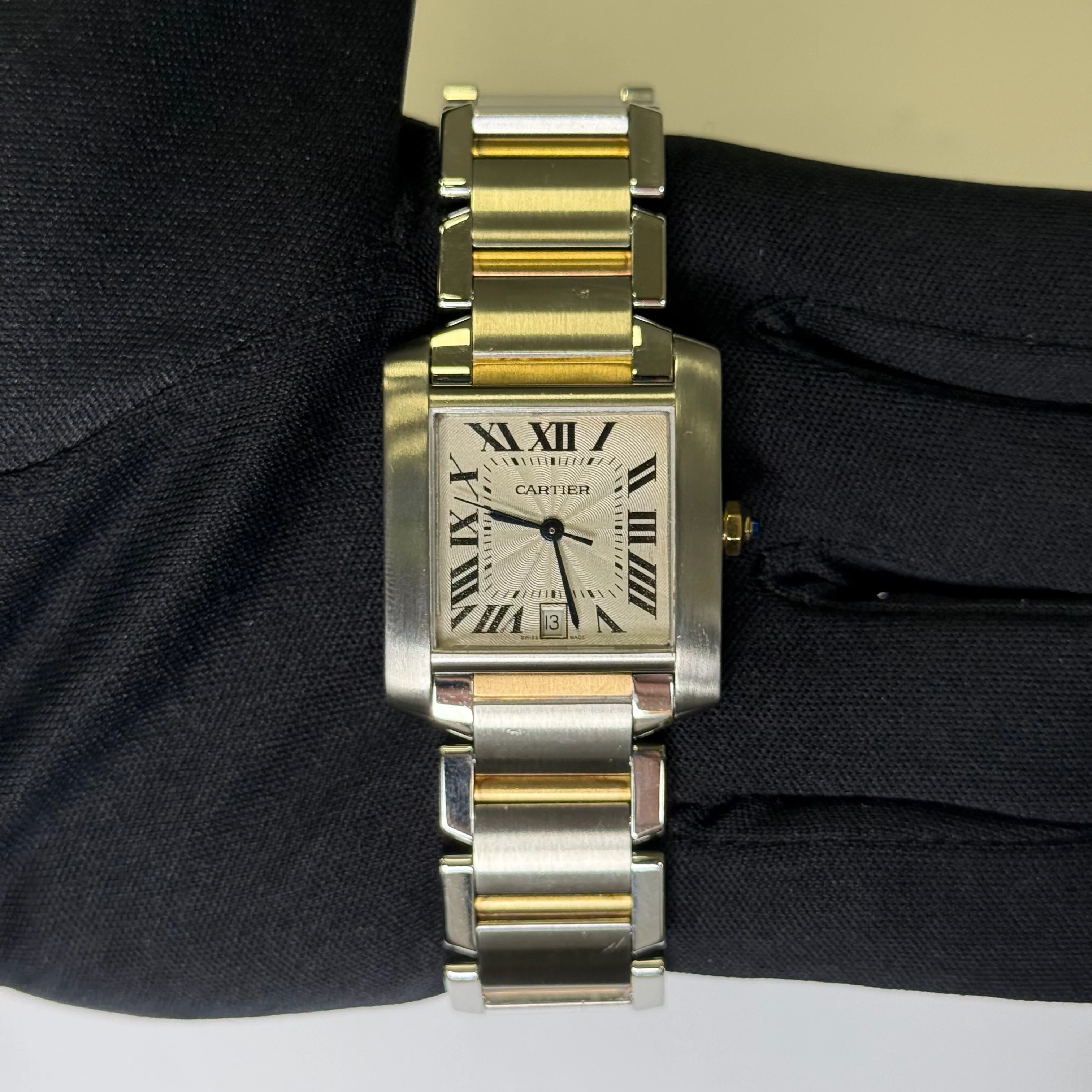 Cartier Tank Francaise 25mm Silver Dial Watch Reference #W51005Q4 - Image 2