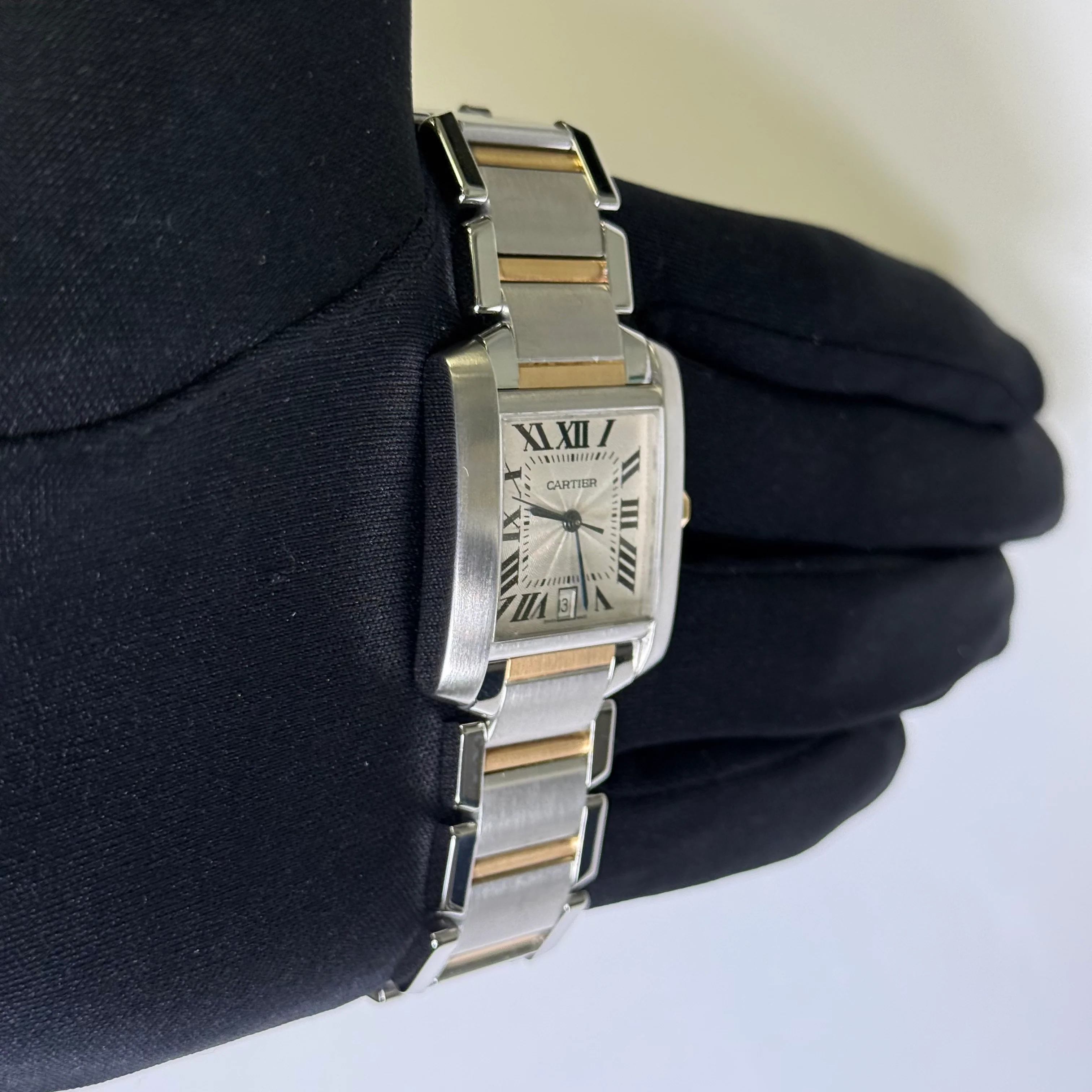 Cartier Tank Francaise 25mm Silver Dial Watch Reference #W51005Q4 - Image 3