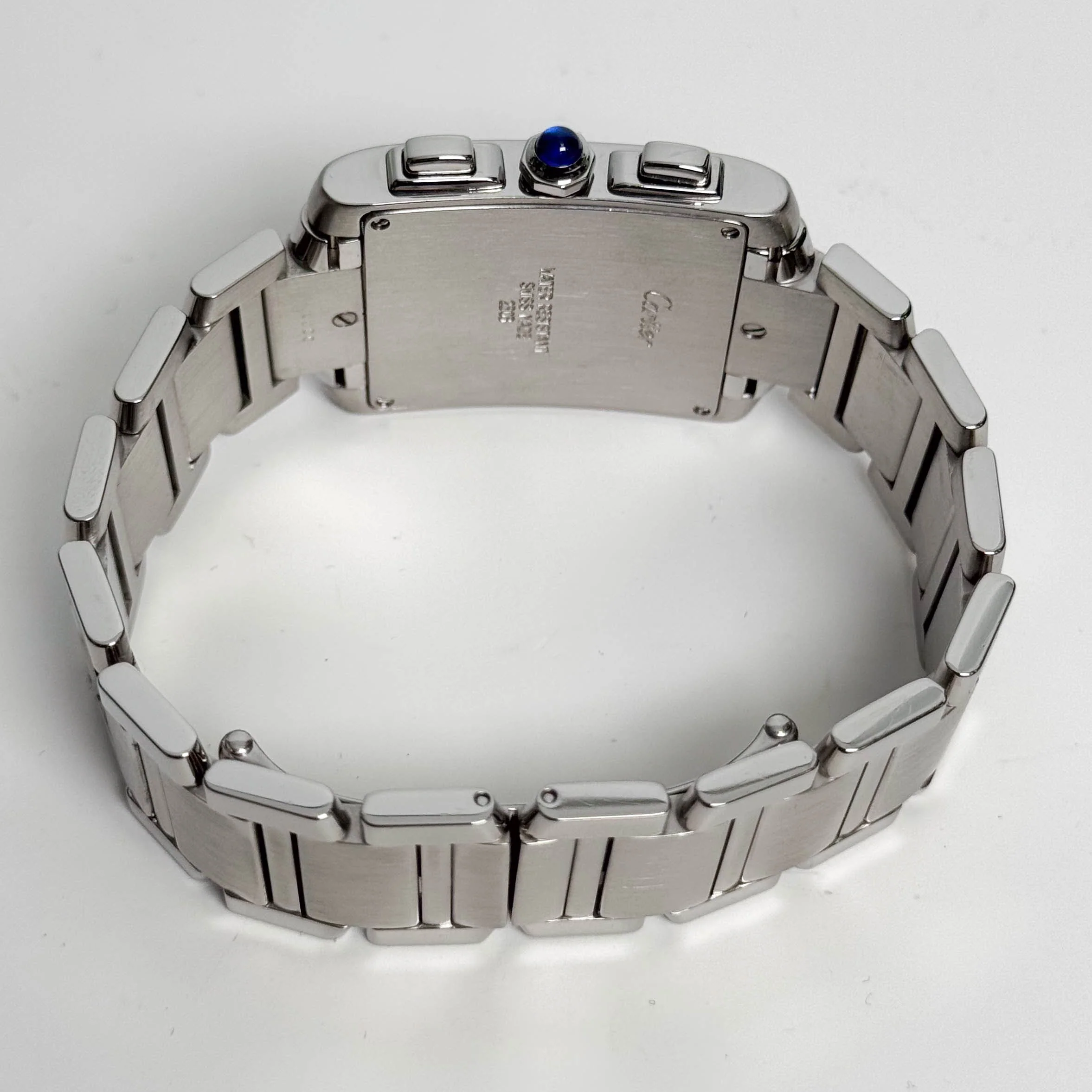 Cartier Tank Francaise Chronoreflex Stainless Steel 29mm White Dial Watch Ref# W51001Q3 - Image 6