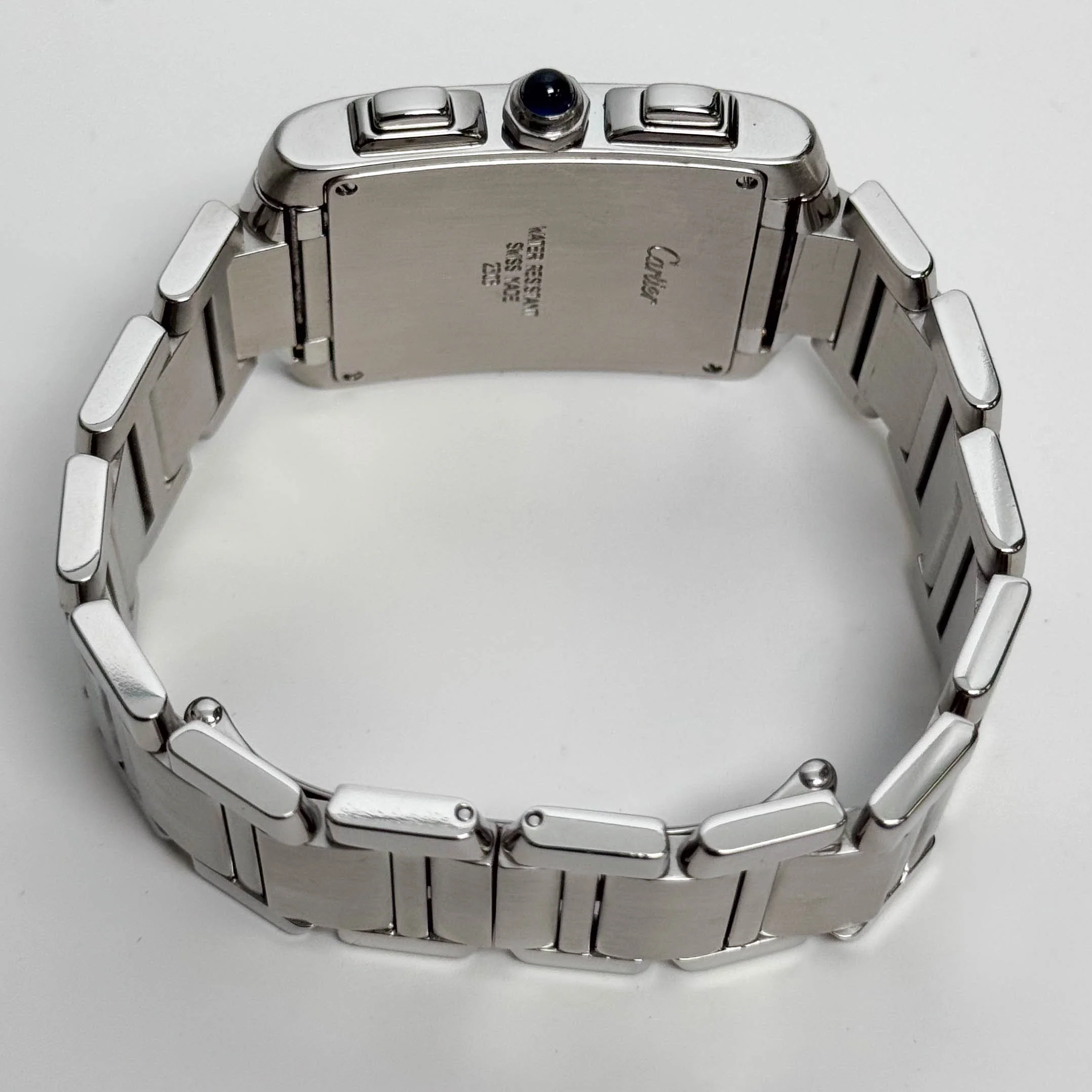 Cartier Tank Francaise Chronoreflex Stainless Steel 29mm White Dial Watch Ref# W51001Q3 - Image 6