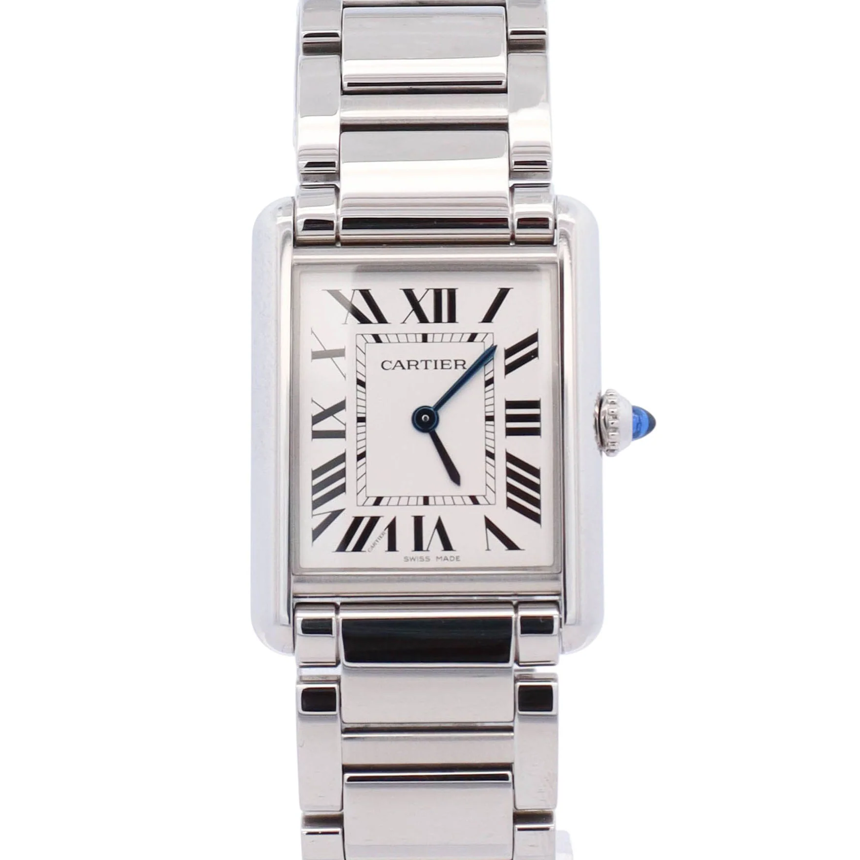 Cartier Tank Must 22mm White Roman Dial Watch Ref# WSTA0107