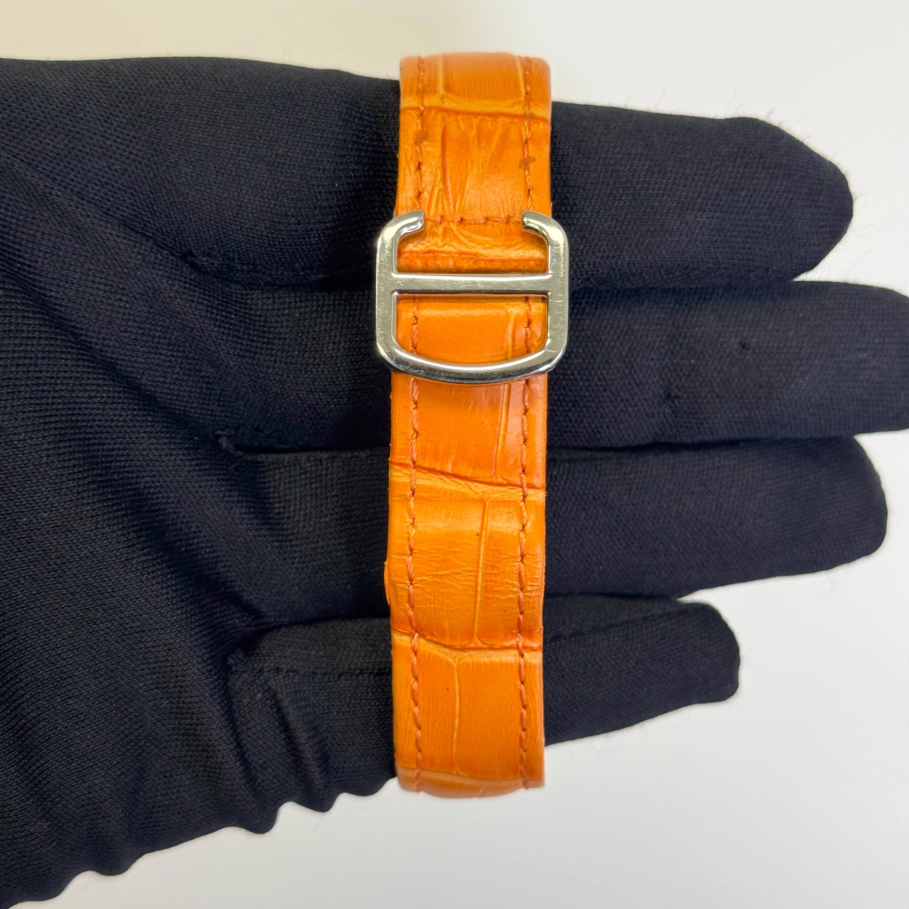 Cartier Tank Solo 23mm Orange Dial Watch Ref# W1019455 - Image 4