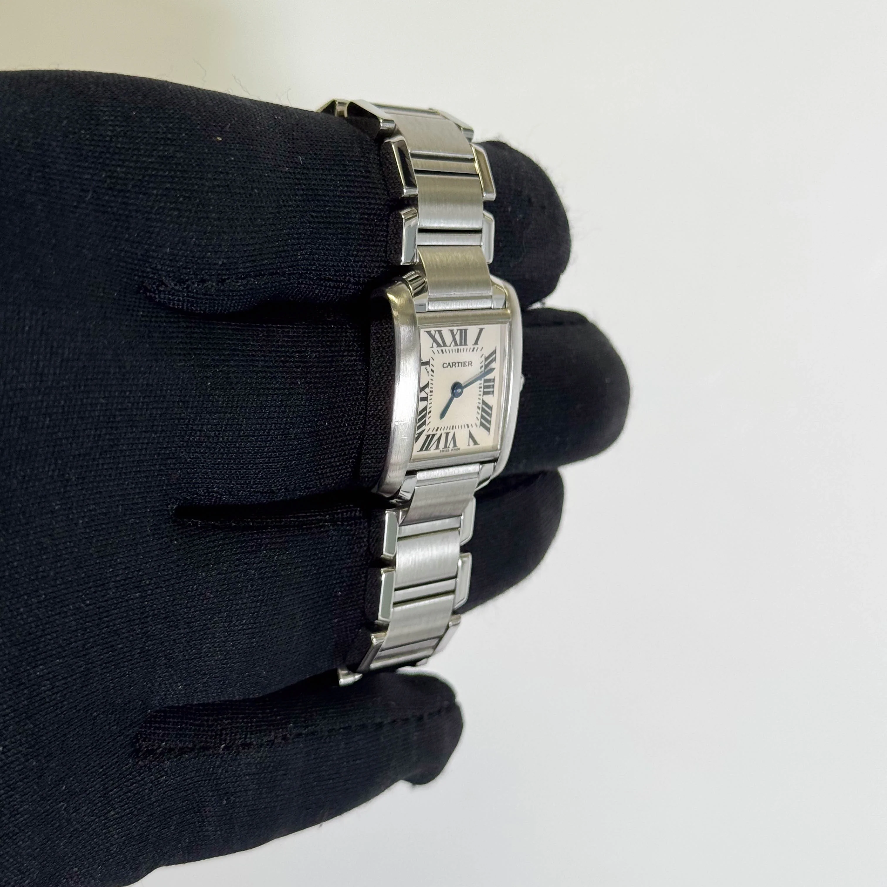 Cartier Tank Stainless Steel 20mm Ivory Dial Watch Ref# W51008Q3 - Image 3