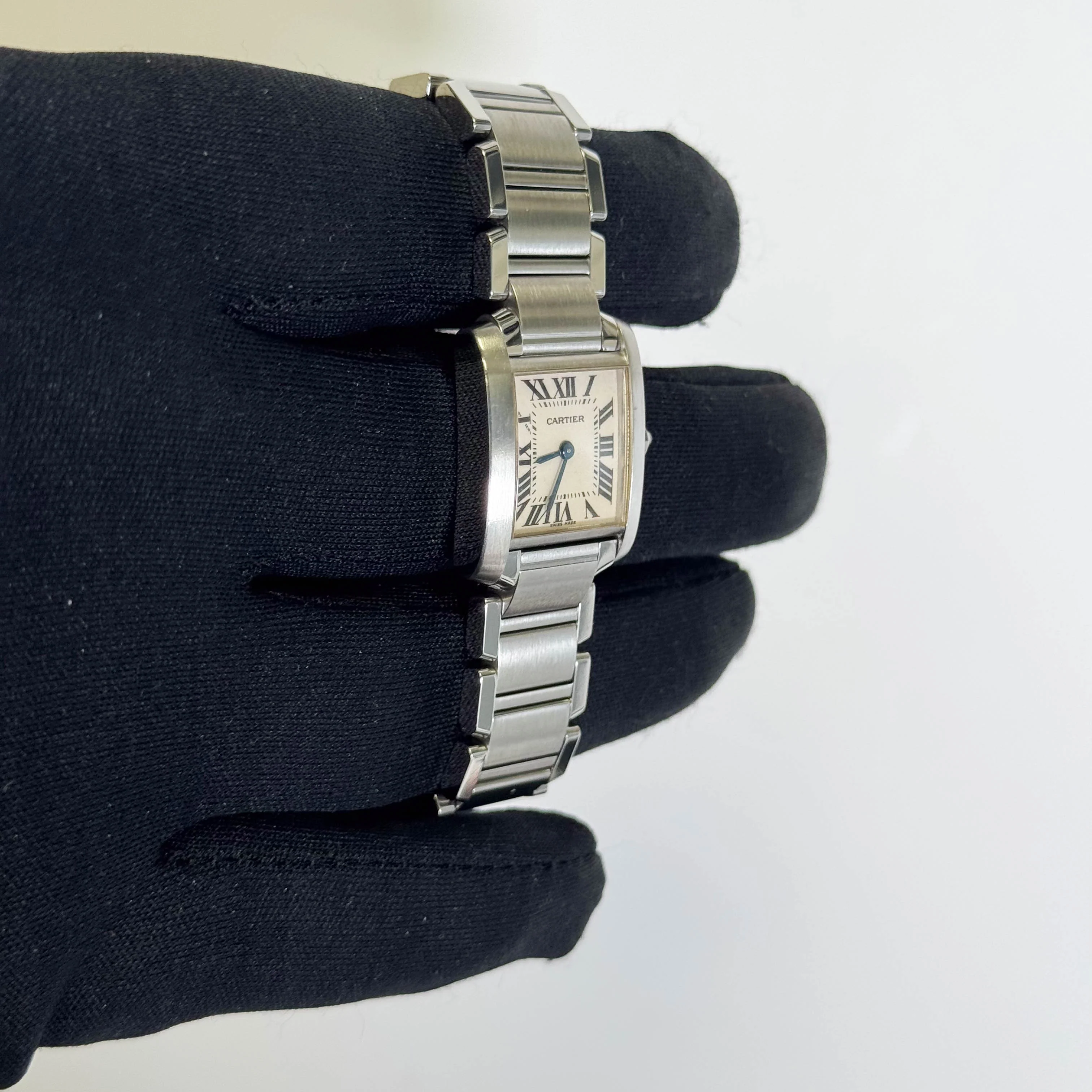 Cartier Tank Stainless Steel 20mm Ivory Dial Watch Ref# W51008Q3 - Image 3