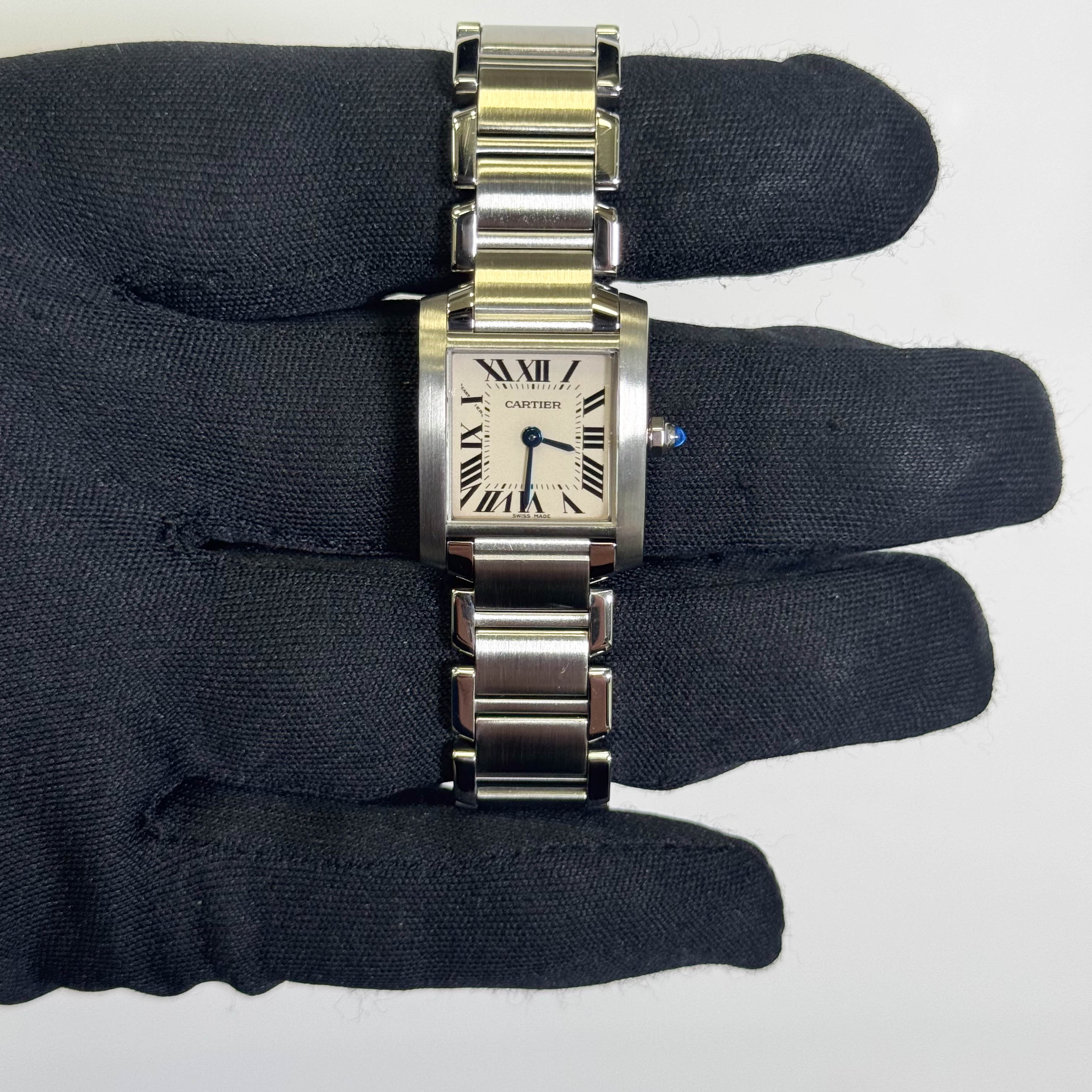 Cartier Tank Stainless Steel 20mm Ivory Dial Watch Ref# W51008Q3 - Image 2