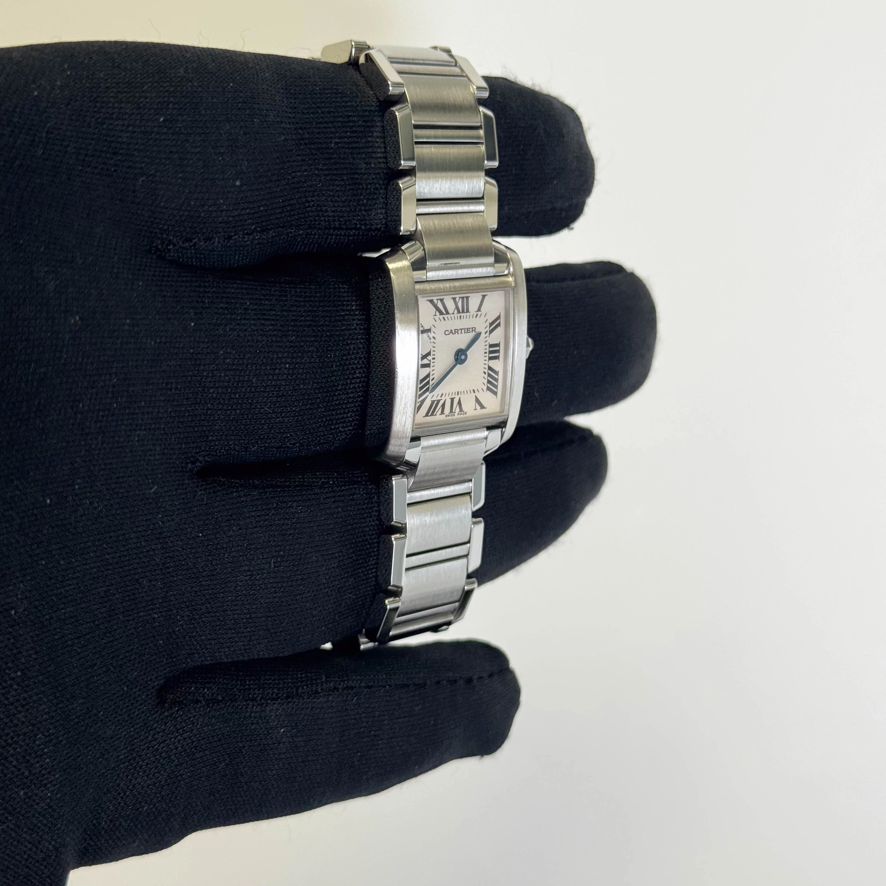 Cartier Tank Stainless Steel 20mm Ivory Dial Watch Ref# W51008Q3 - Image 3
