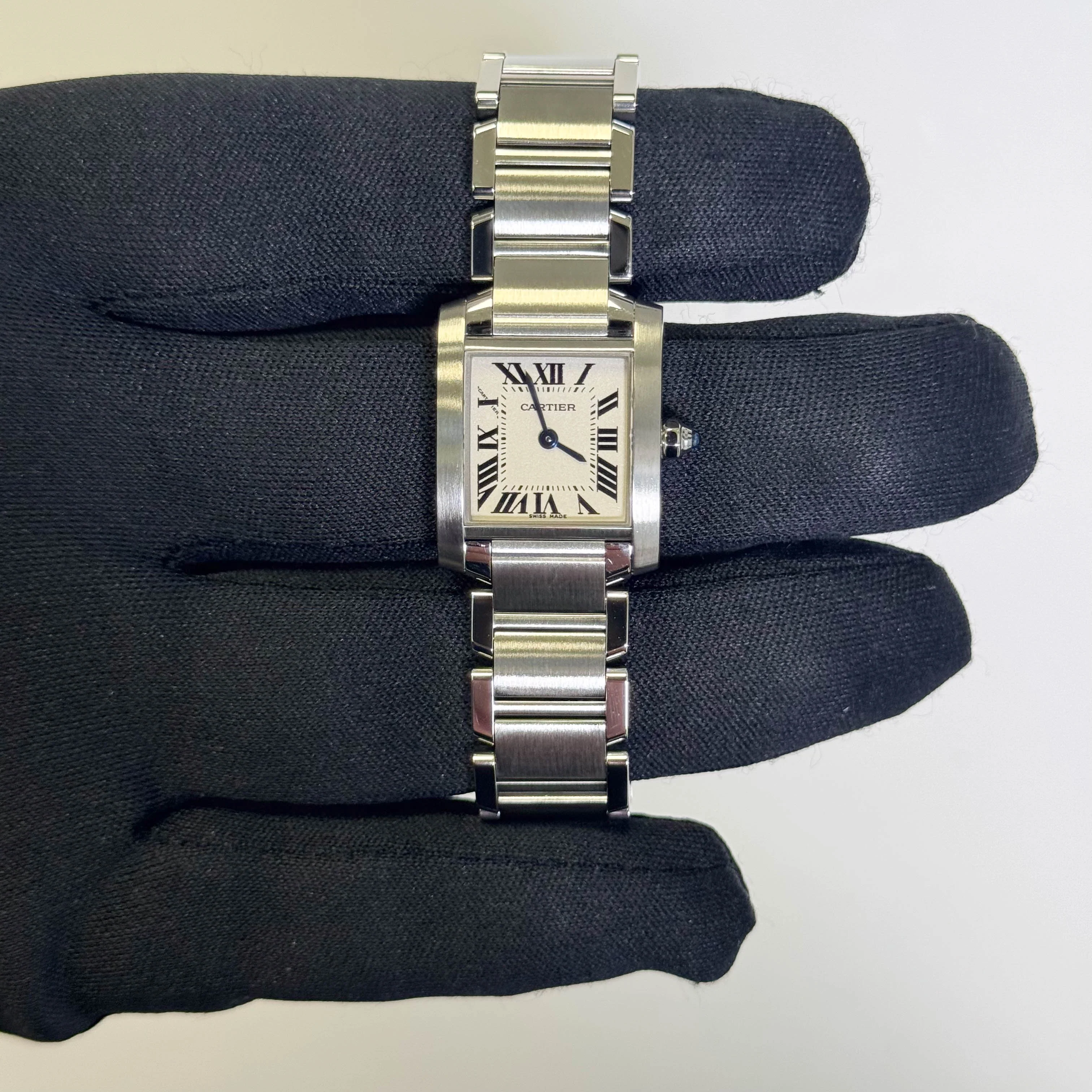 Cartier Tank Stainless Steel 20mm Ivory Dial Watch Ref# W51008Q3 - Image 2
