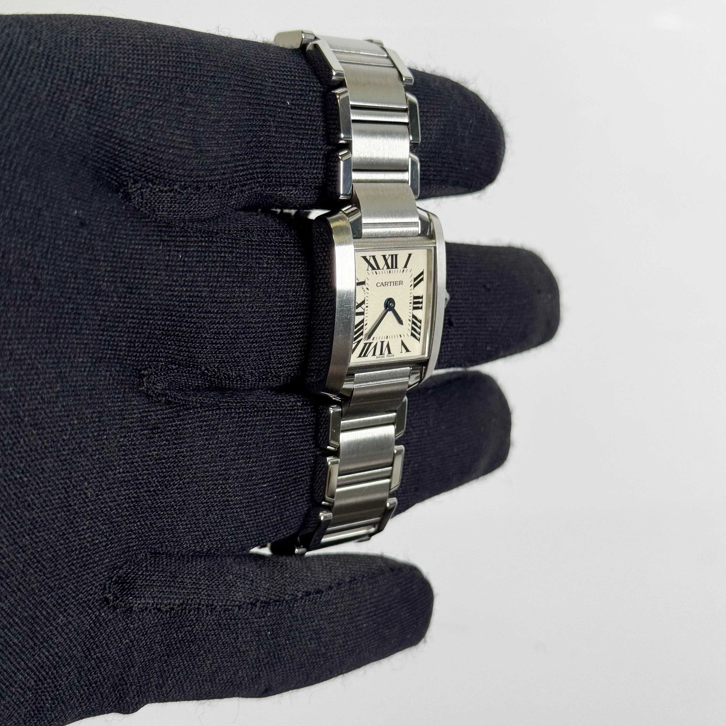 Cartier Tank Stainless Steel 20mm Ivory Dial Watch Ref# W51008Q3 - Image 3